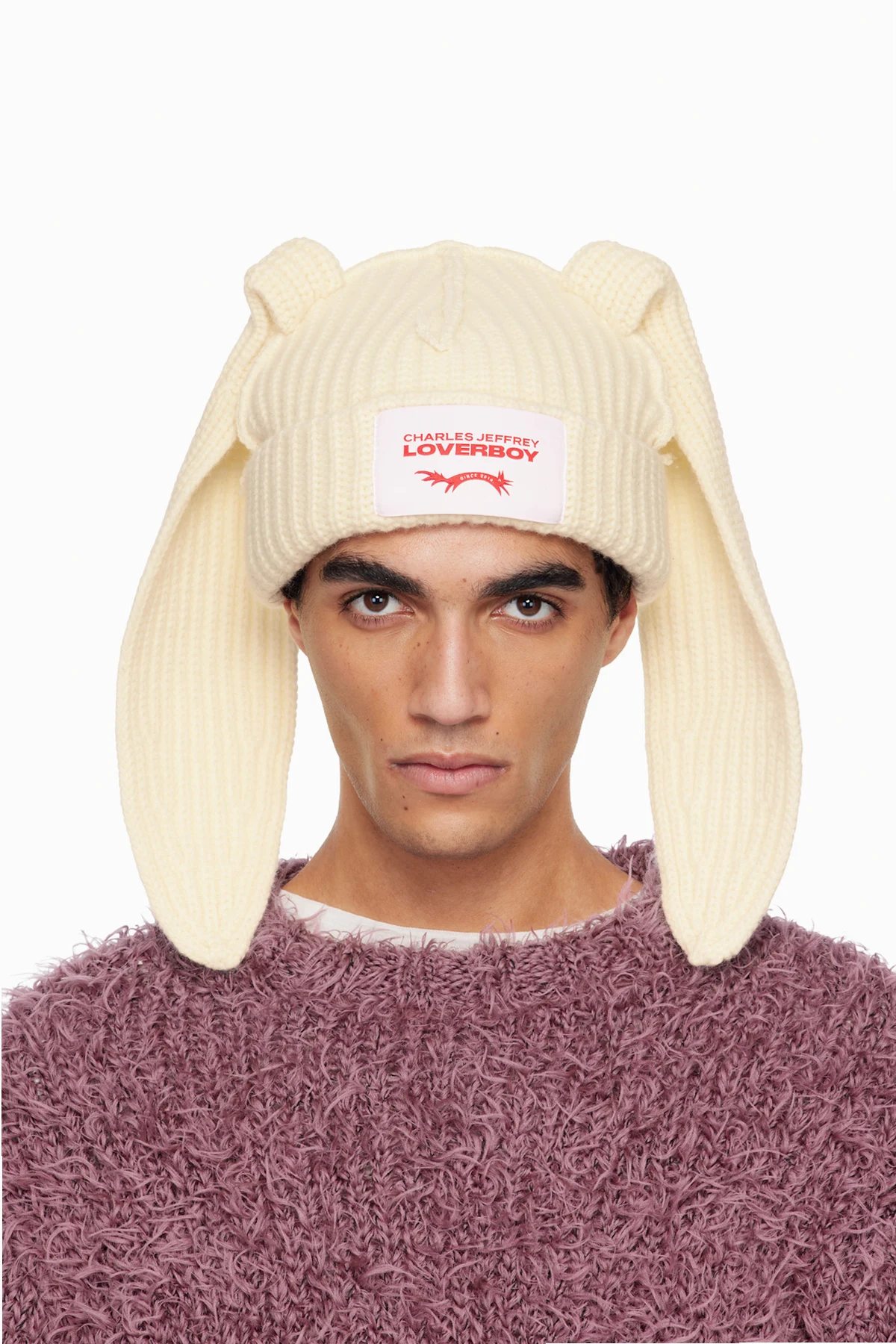 Off-White Chunky Rabbit Beanie