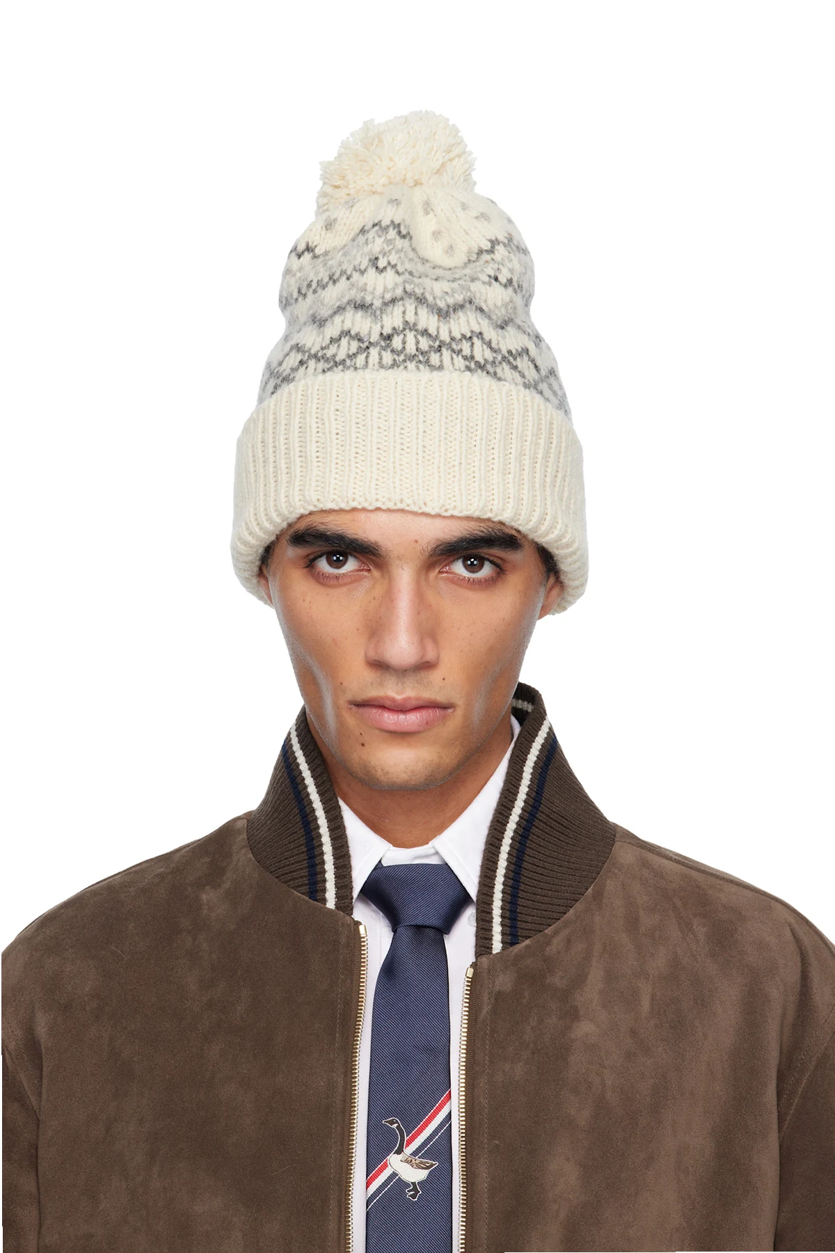 Off-White Fair Isle Jersey Float Jacquard Beanie