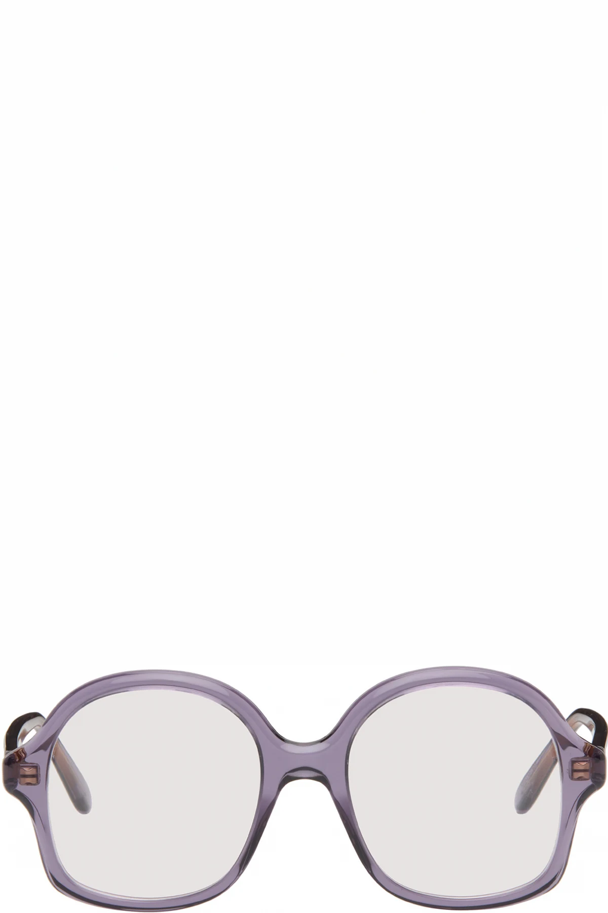 Purple Slim Oversized Glasses