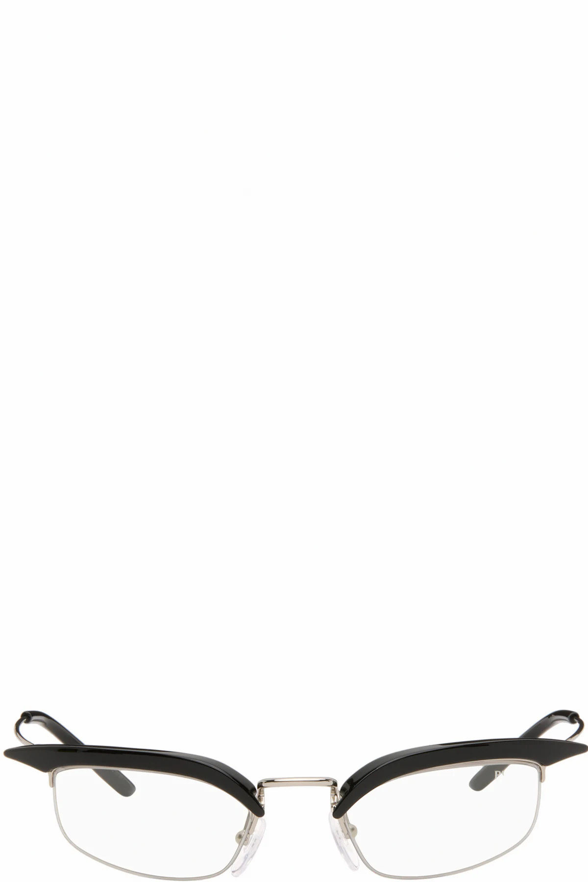 Black Catwalk Angular Cateye Glasses