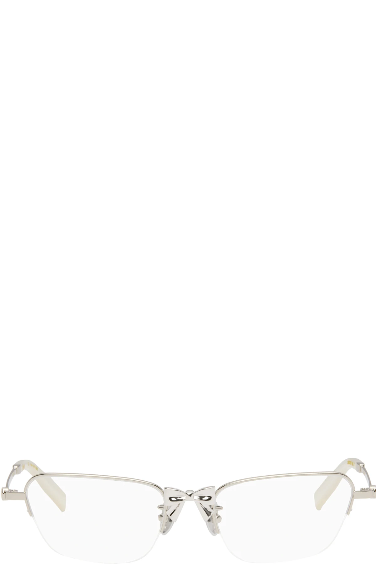 Silver YVMIN Edition Metal Bowknot Glasses