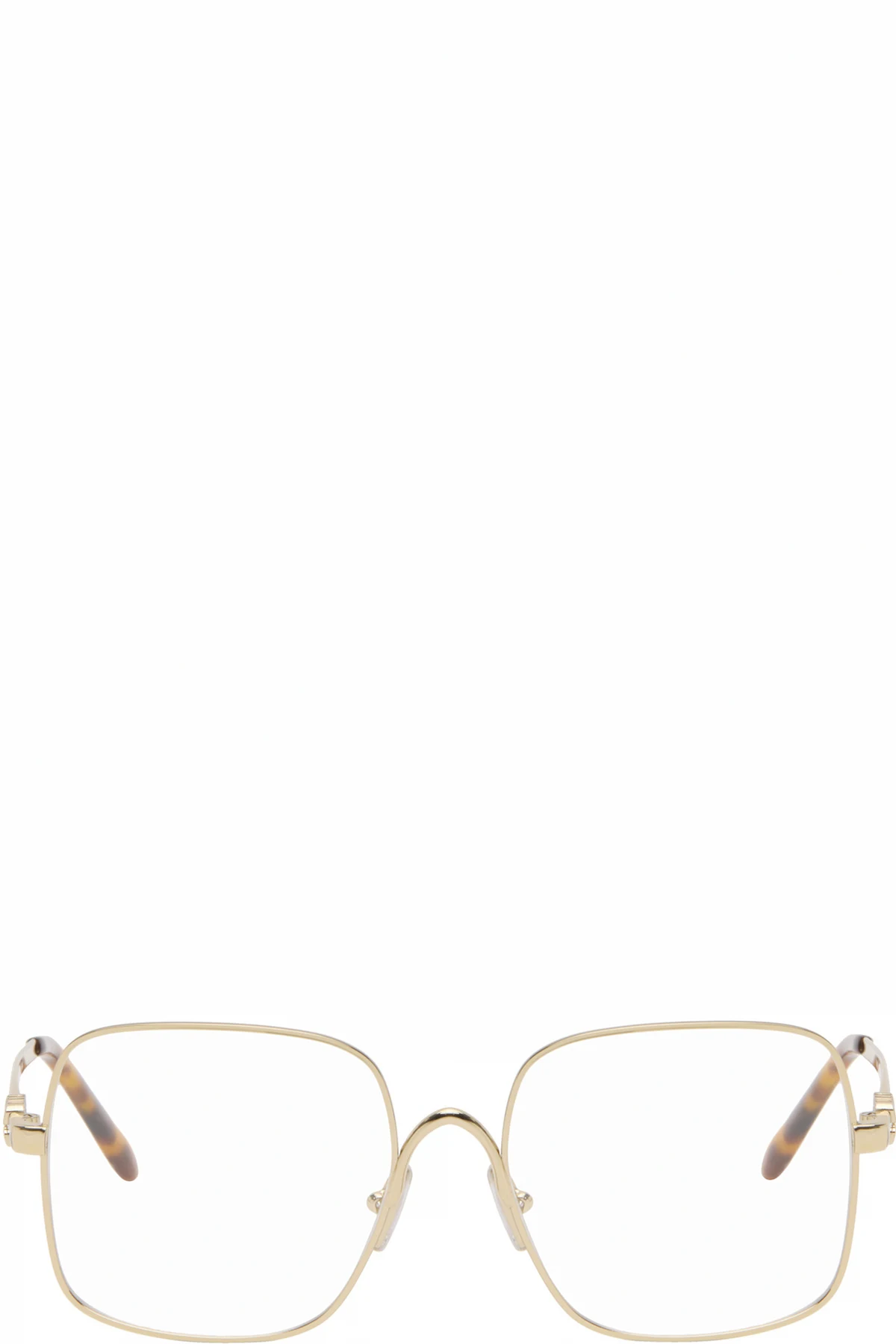 Gold Large Square Metal Glasses
