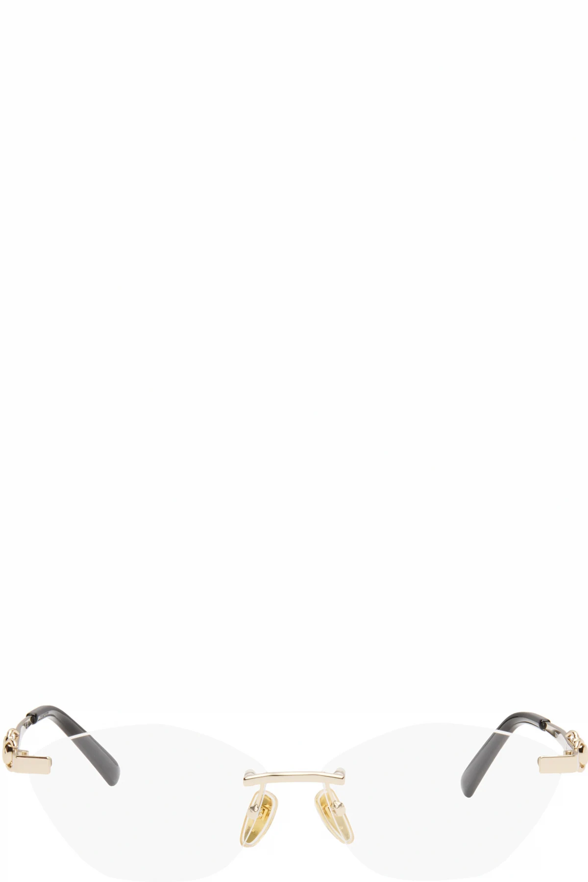 Gold Cat-Eye Optical Glasses