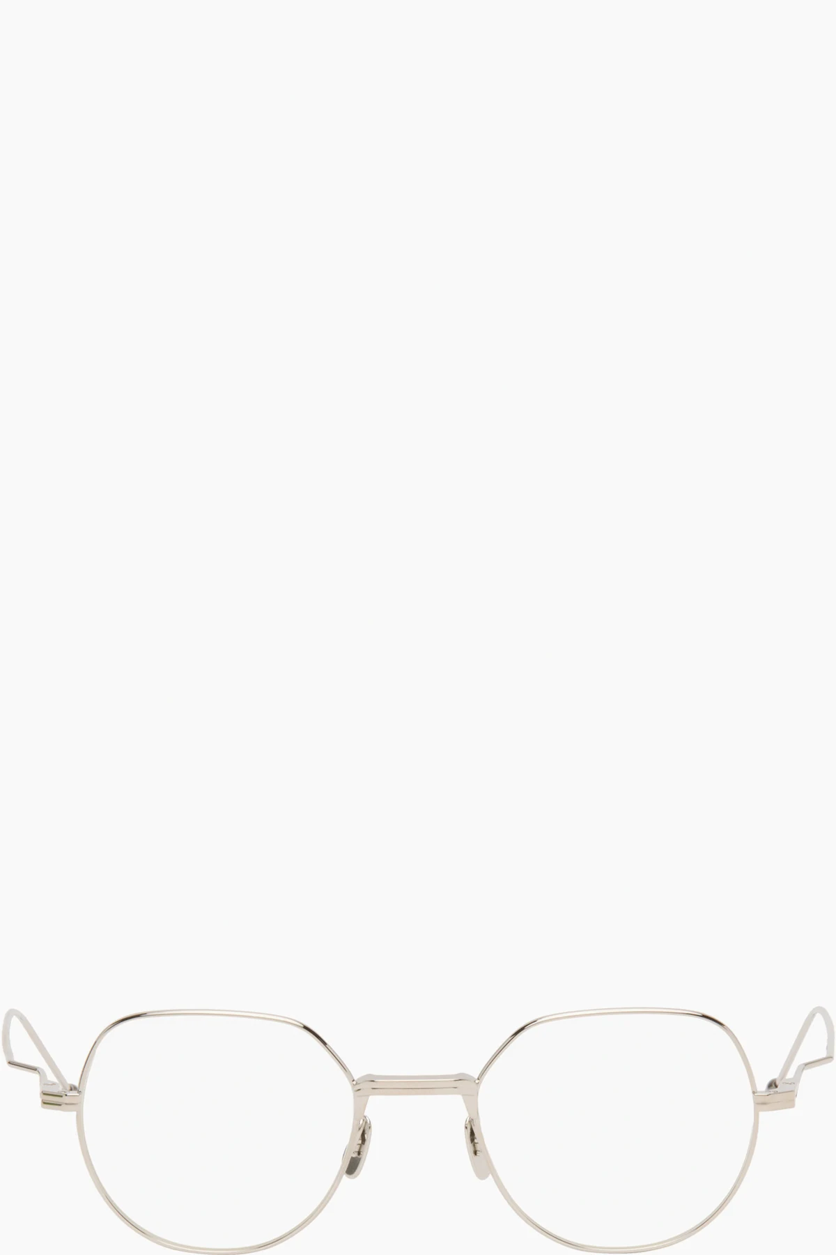 Silver Titanium Round Glasses