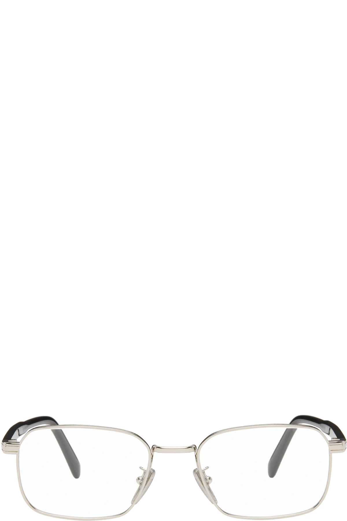 Silver & Black Square Glasses