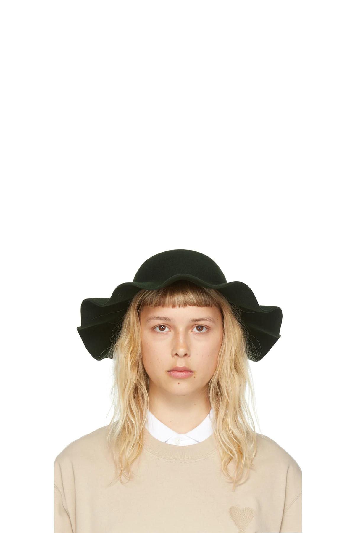 Green Borsalino Edition Felted Hare Fur Hat