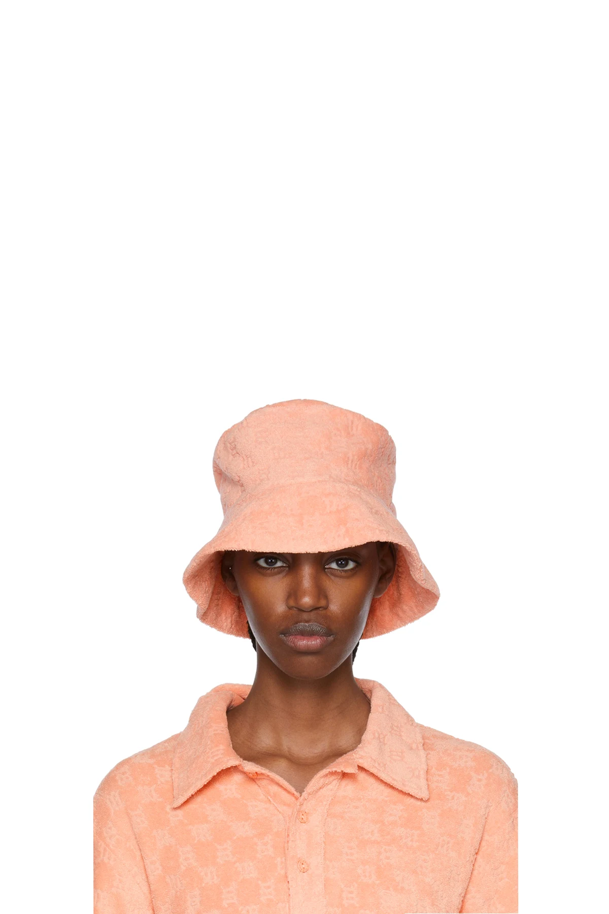 Pink Toweling Bucket Hat