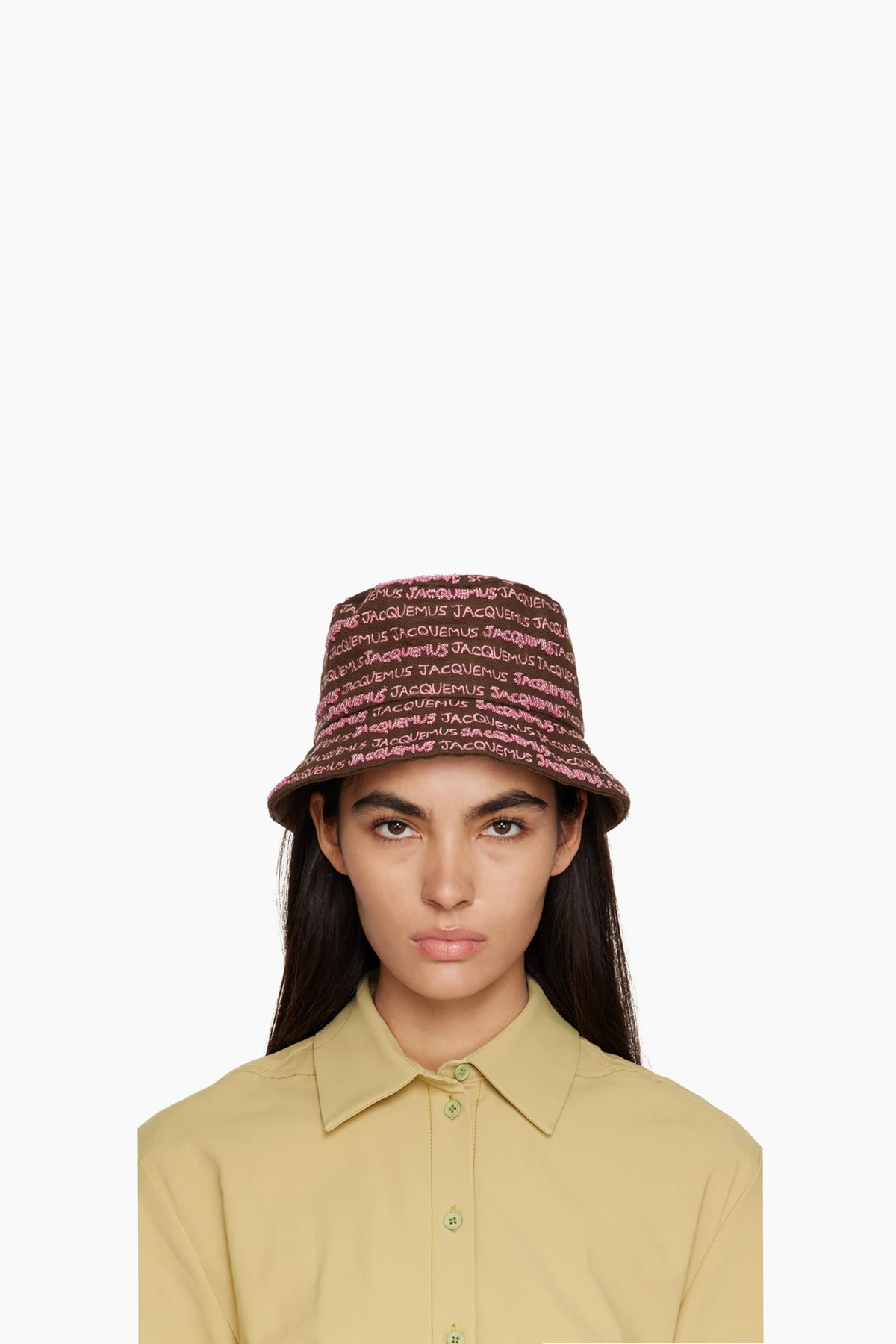 Brown Le Raphia 'Le Bob Bordado' Bucket Hat