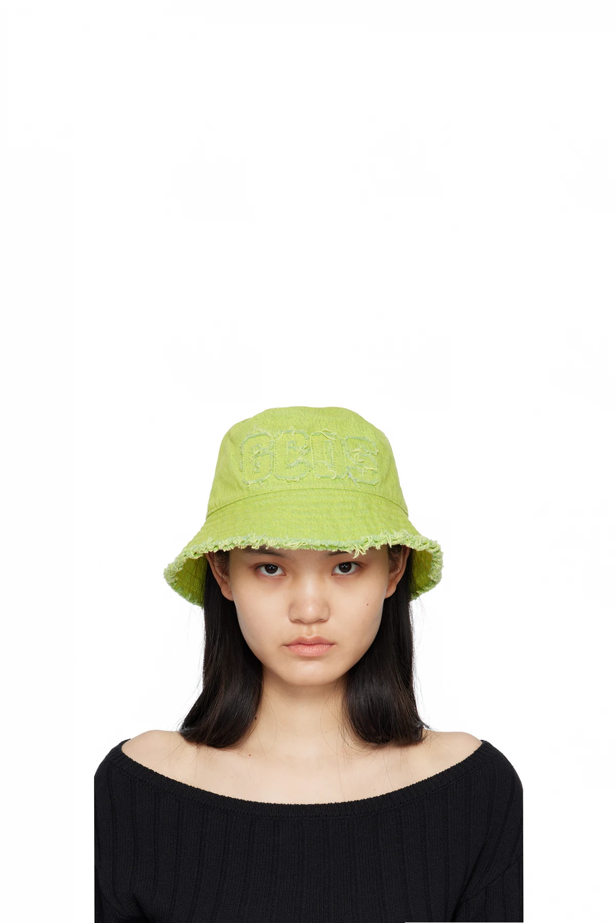 Green Distressed Bucket Hat