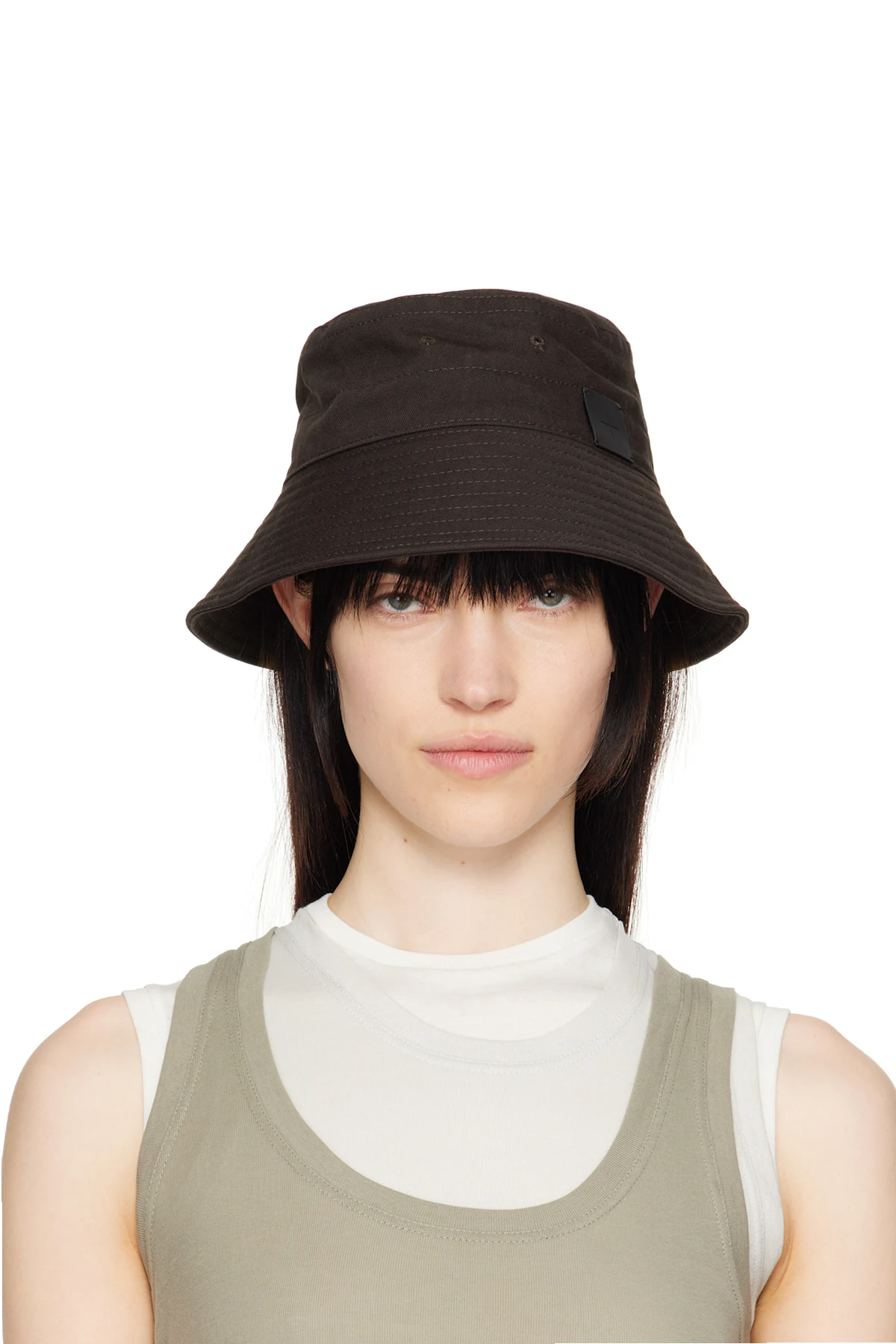 Brown Logo Bucket Hat