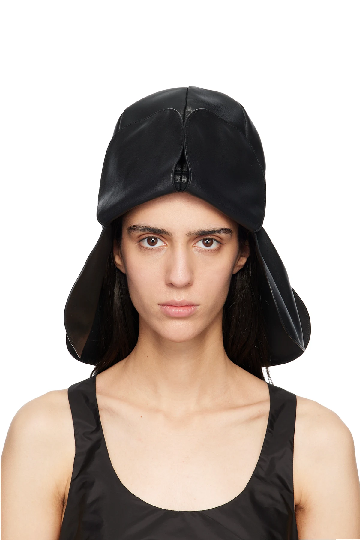 Black Flower Petal Bucket Hat