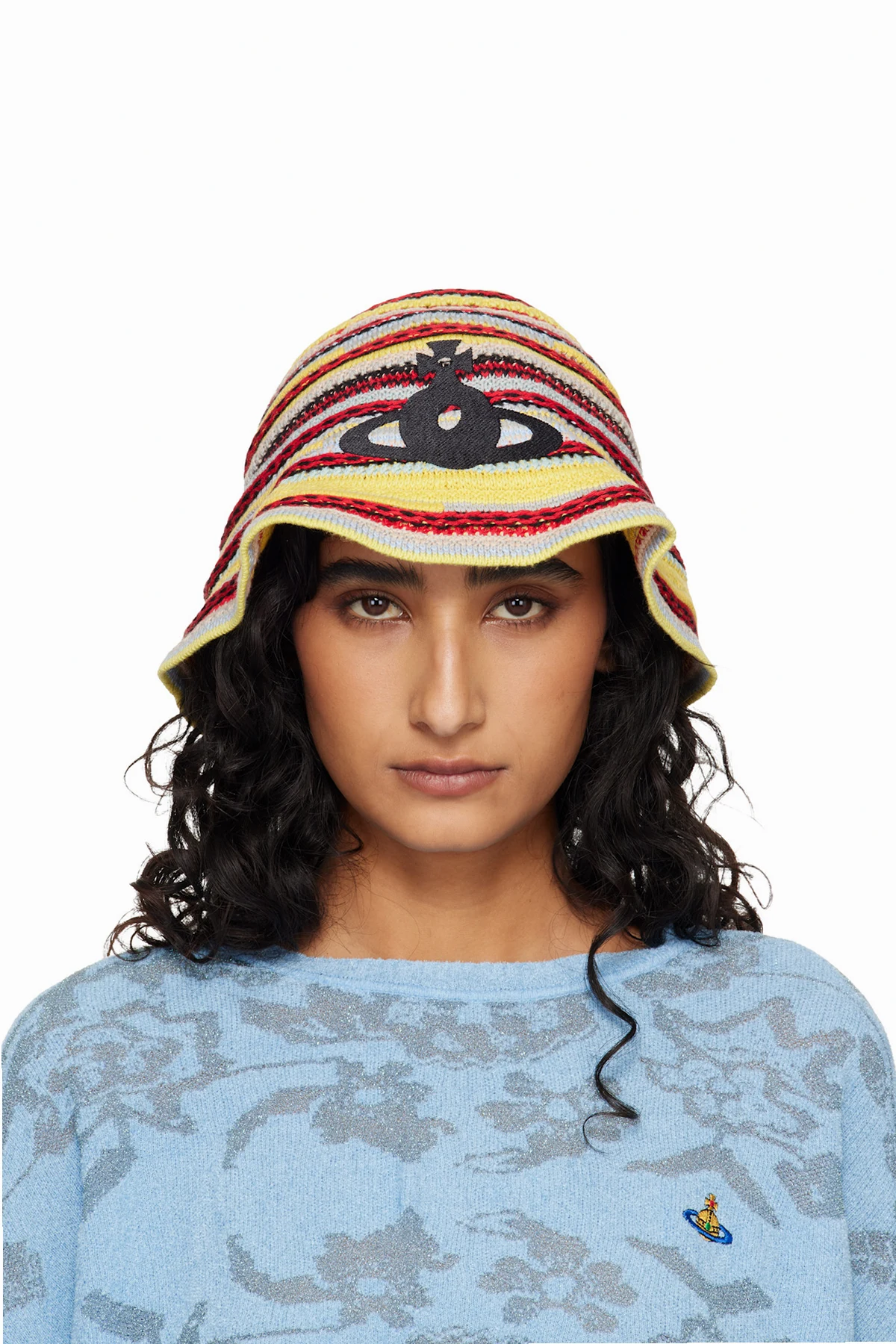 Yellow & Red Knitted Bucket Hat