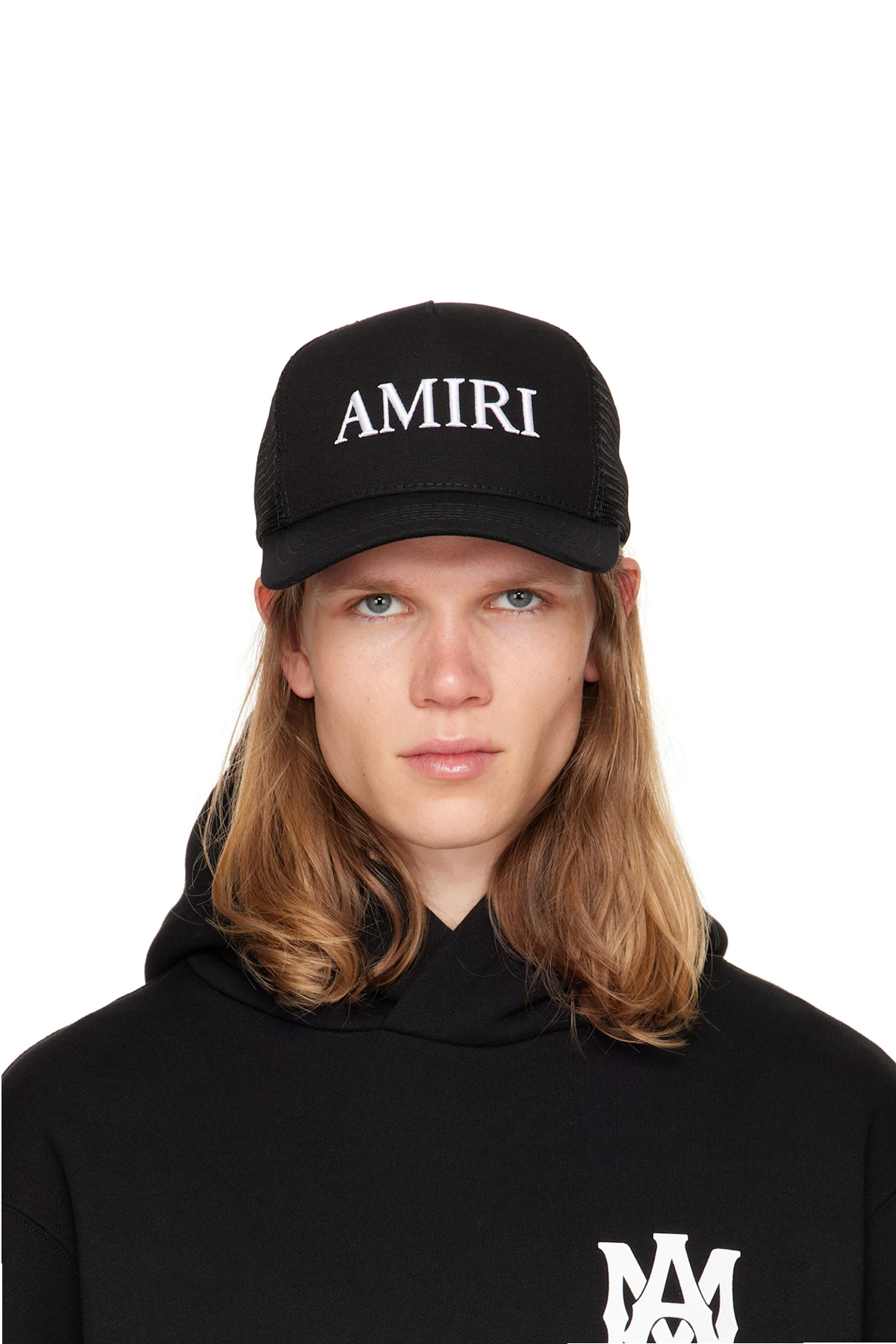 Black 'AMIRI' Core Logo Trucker Cap