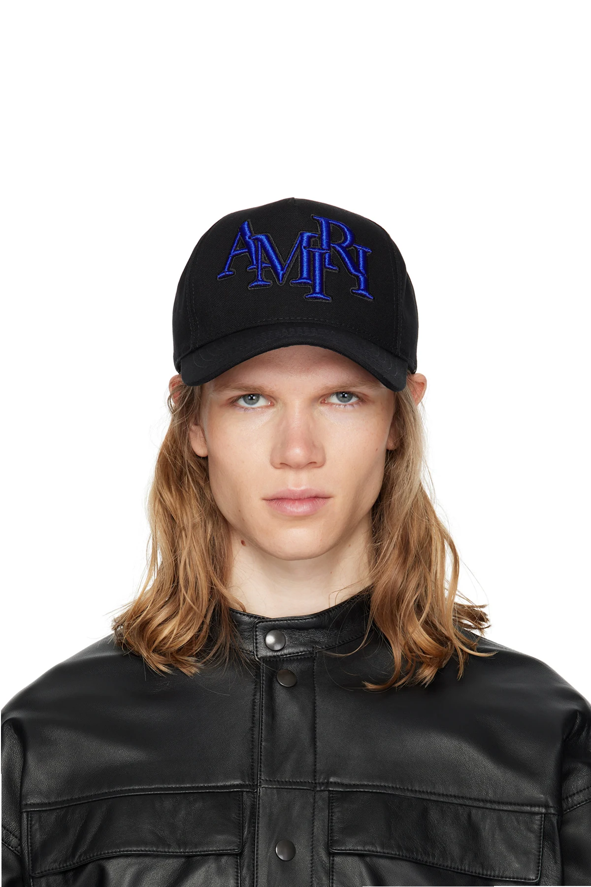 Black Staggered 'AMIRI' Canvas Cap