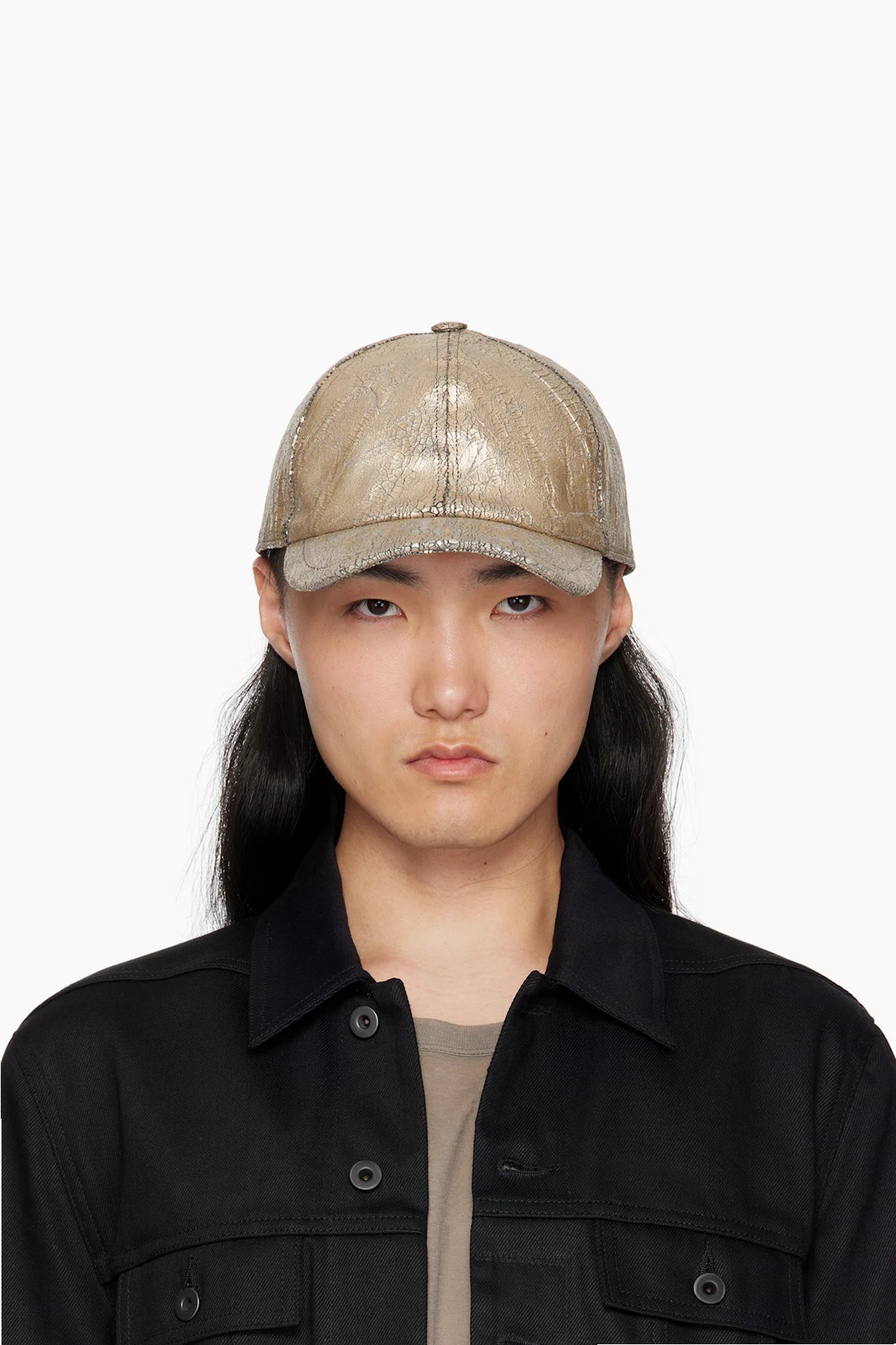 Gold Megacrust Denim Baseball Cap