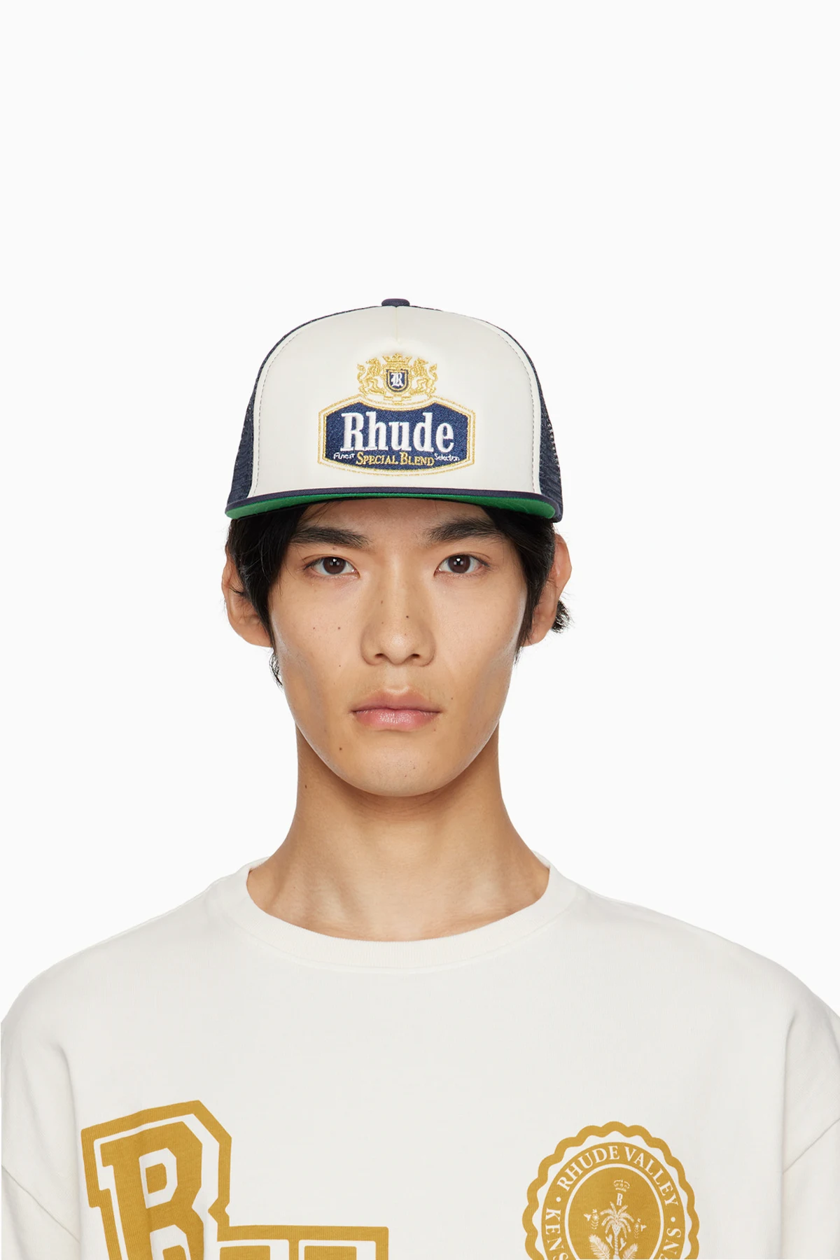 Navy Embroidered 'Special Blend' Trucker Cap