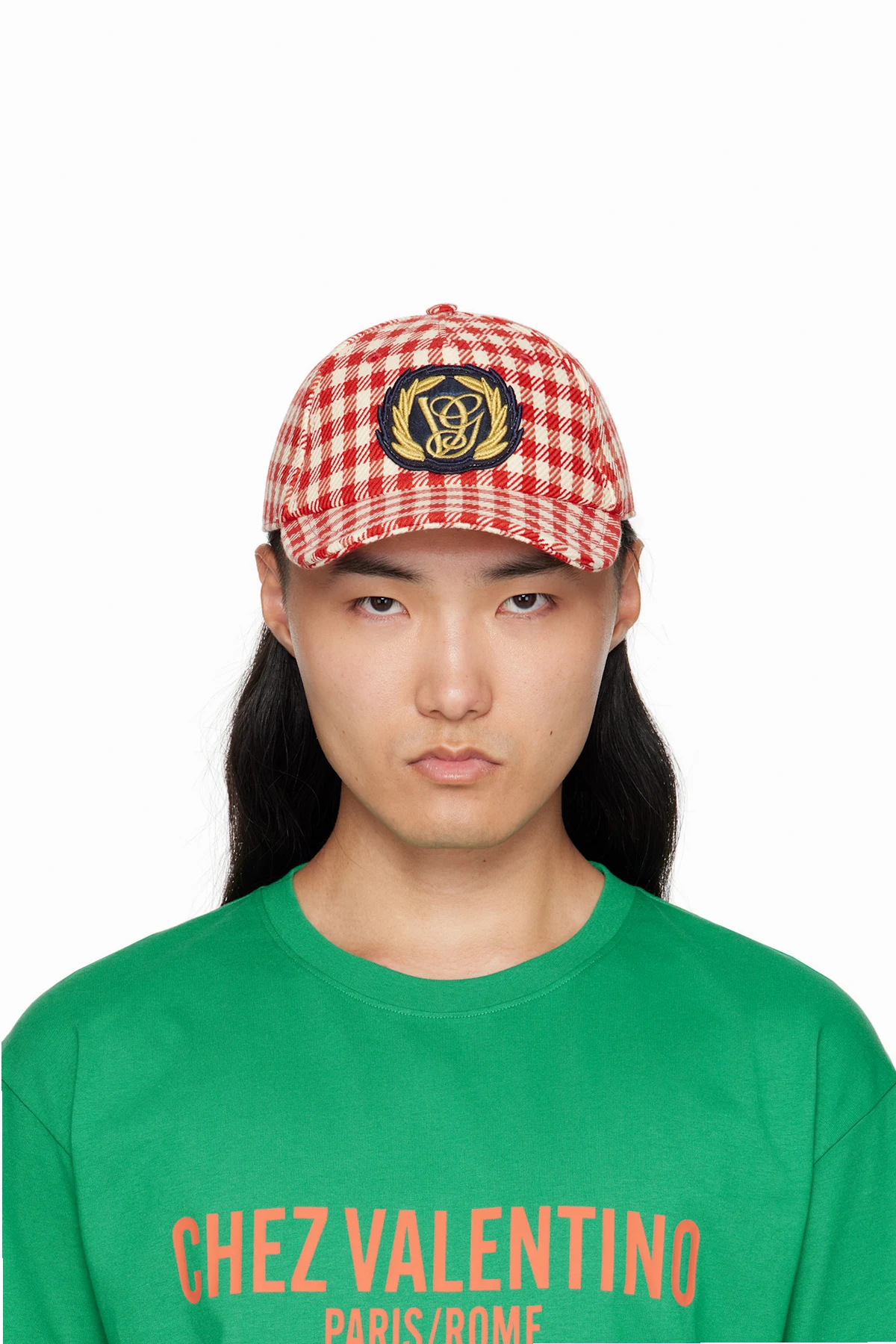 Red & White Patch Cotton & Wool Baseball Cap