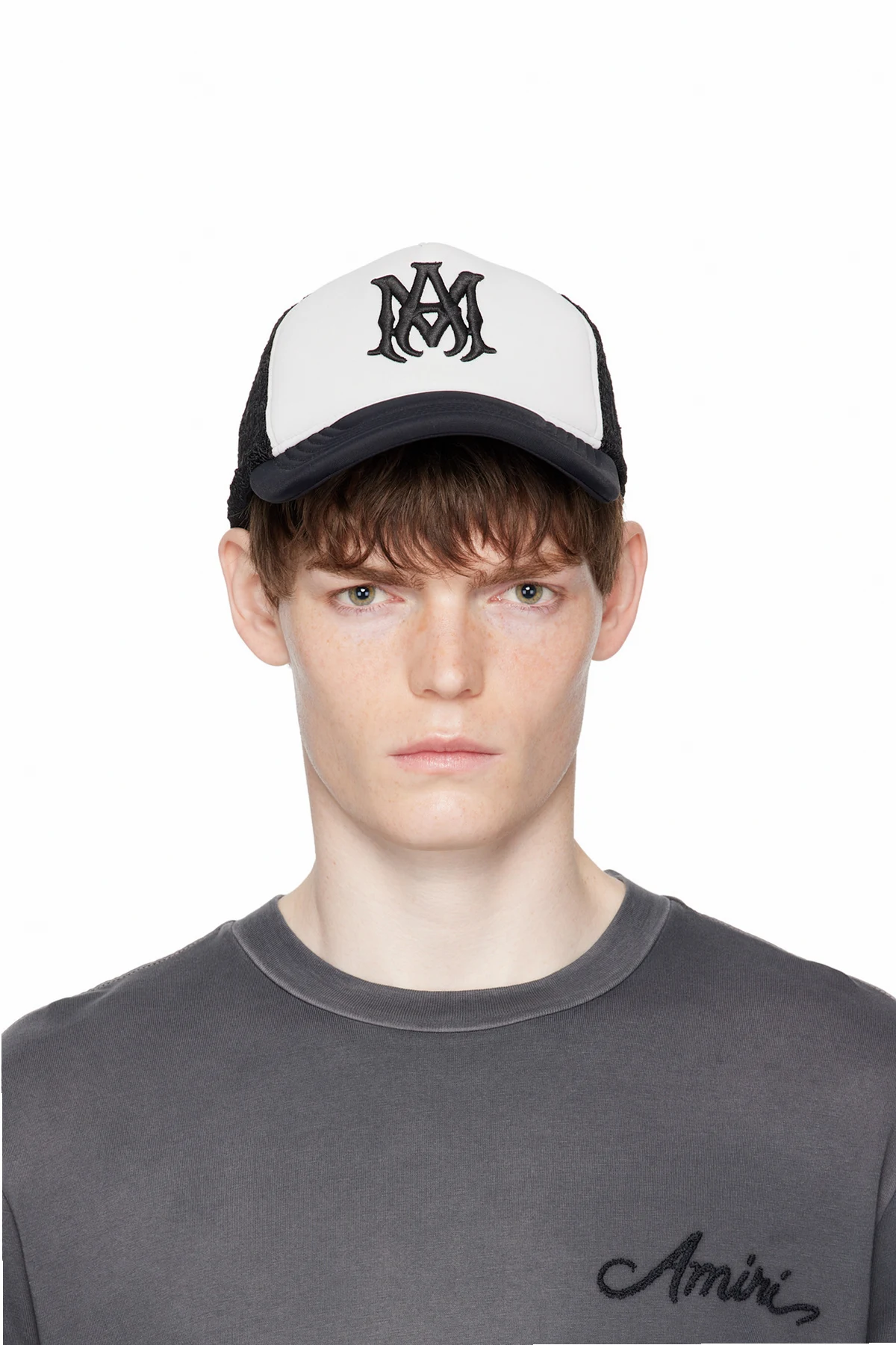 Black MA Two Tone Trucker Cap