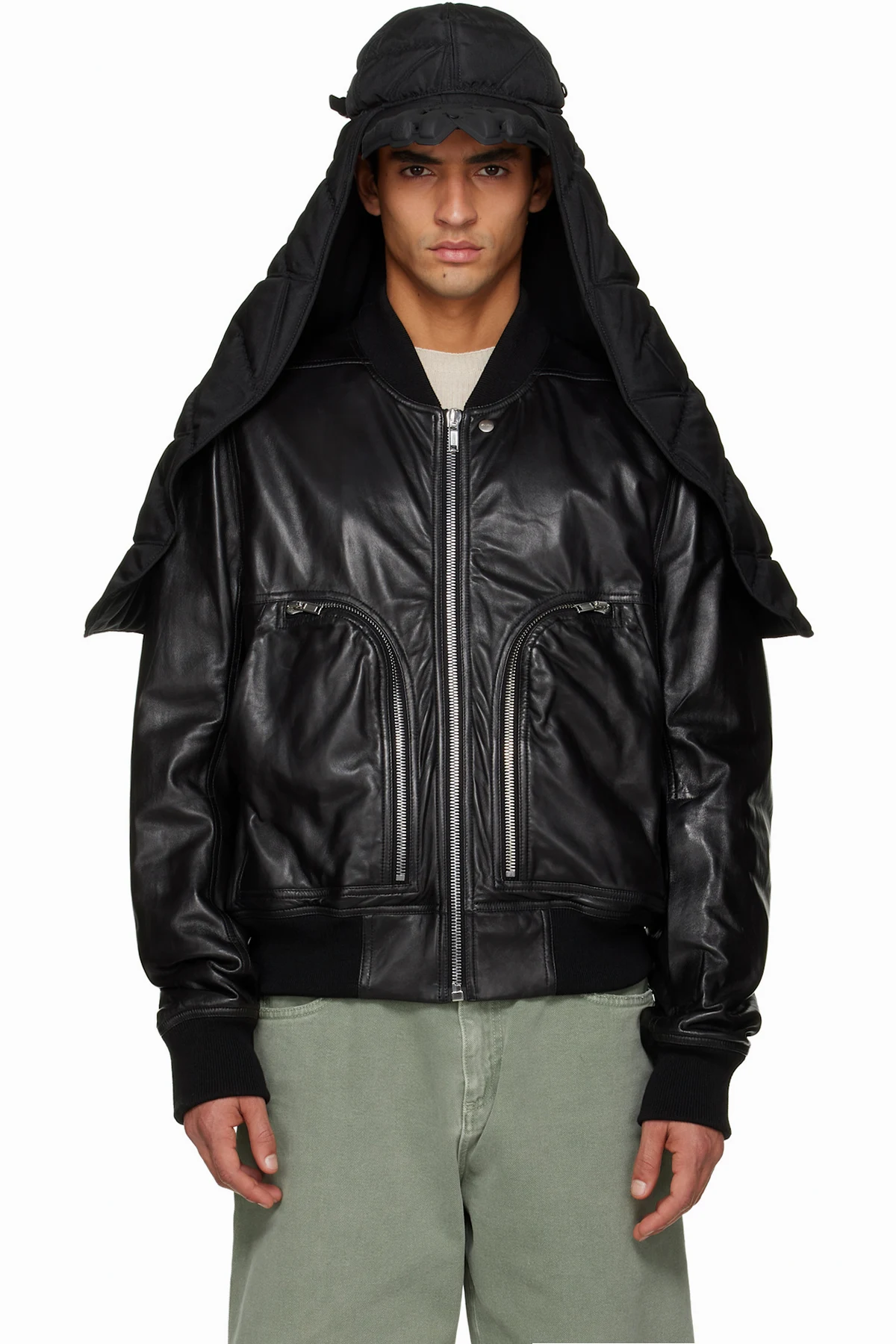 Black Object C11 Puffer Scarf Cap