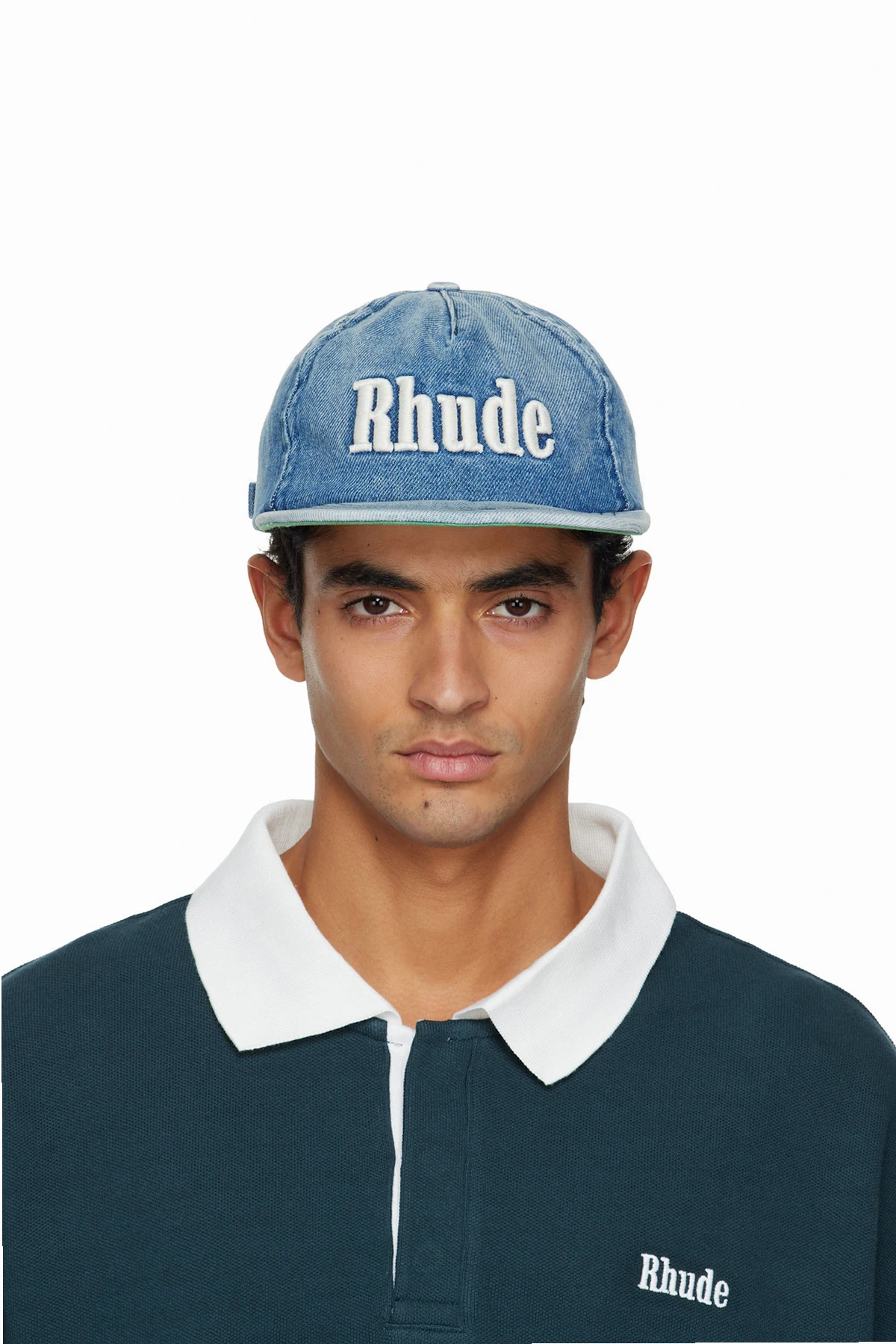 Blue 'Rhude' Logo Denim Cap