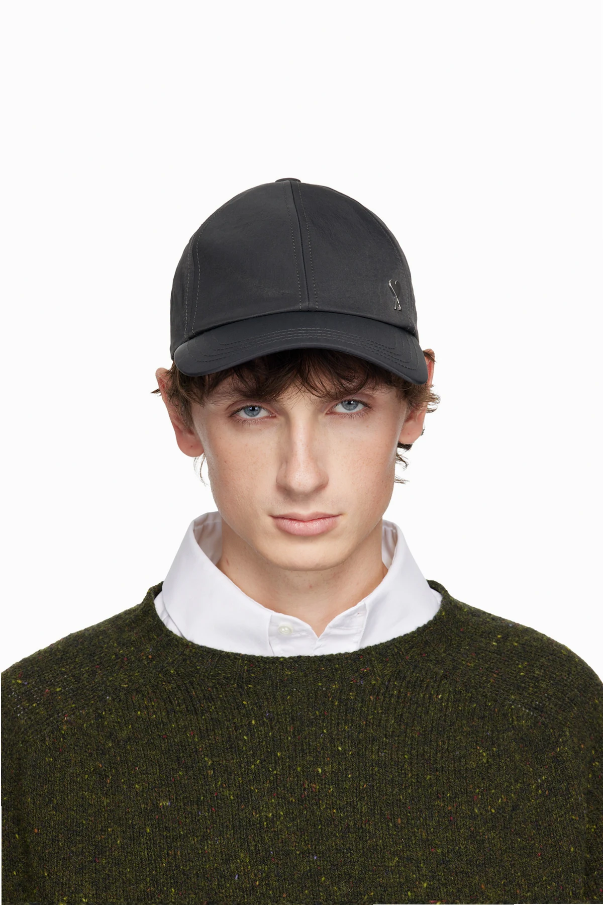 Black Nylon Ami de Coeur Stud Cap