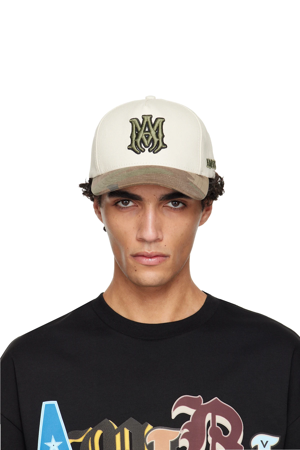 Off-White & Khaki MA Outline Camo Canvas Cap