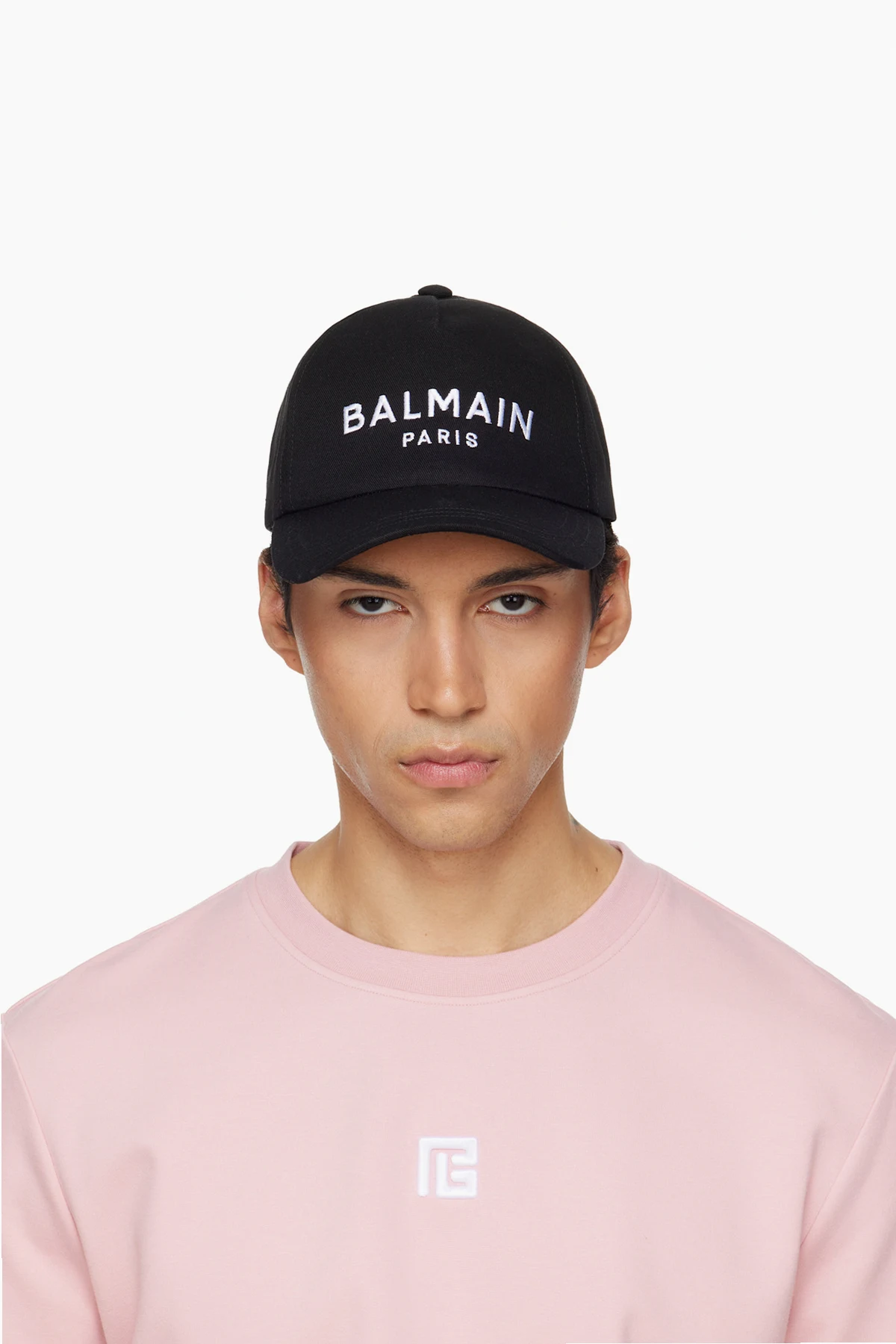 Black Cotton Balmain Cap