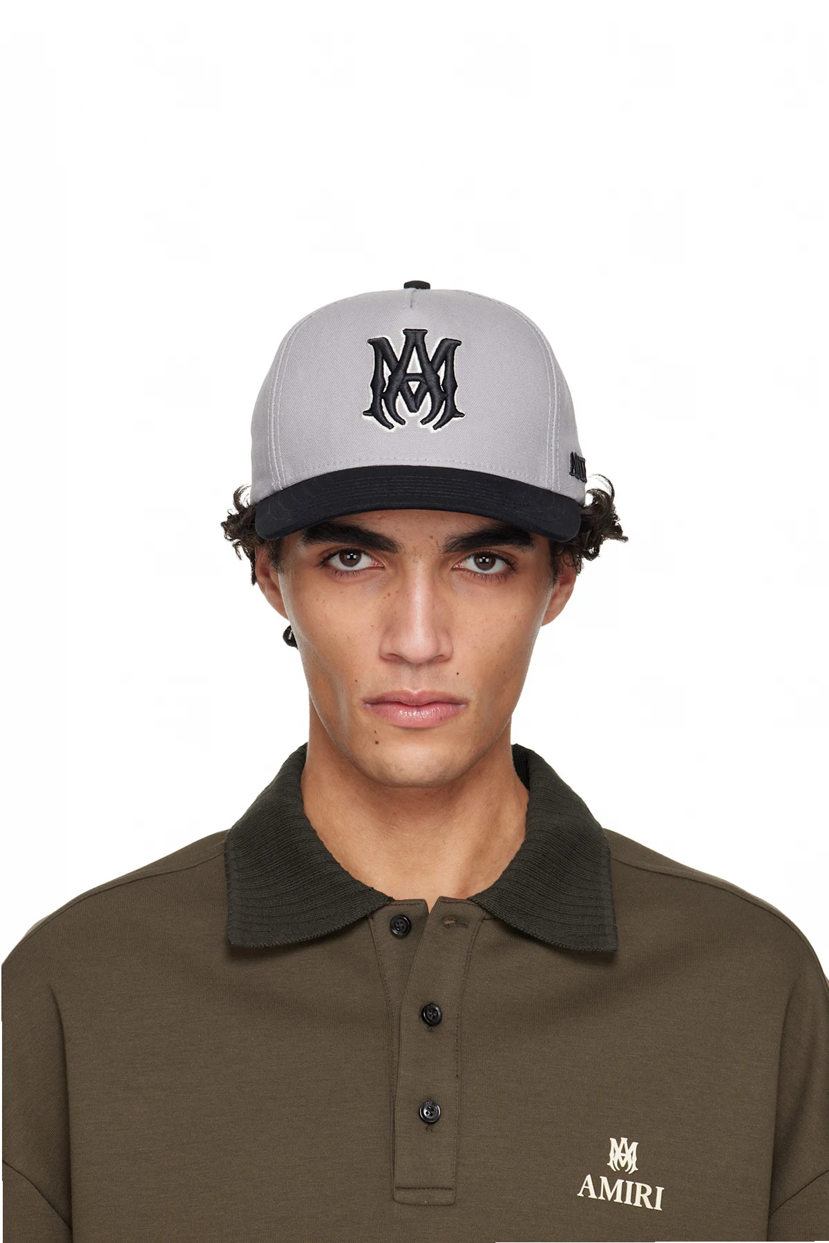 Gray & Black MA Outline Two Tone Cap
