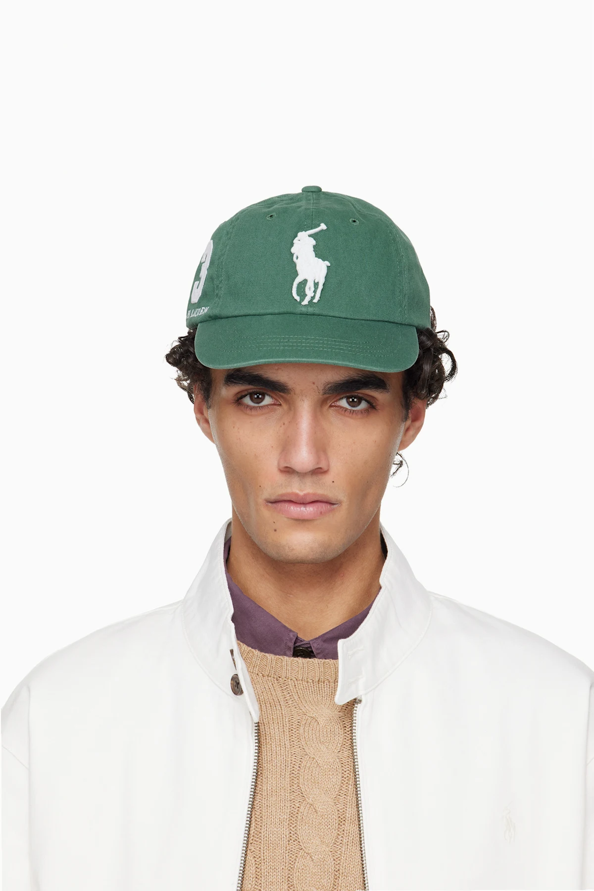 Green Big Pony Twill Ball Cap