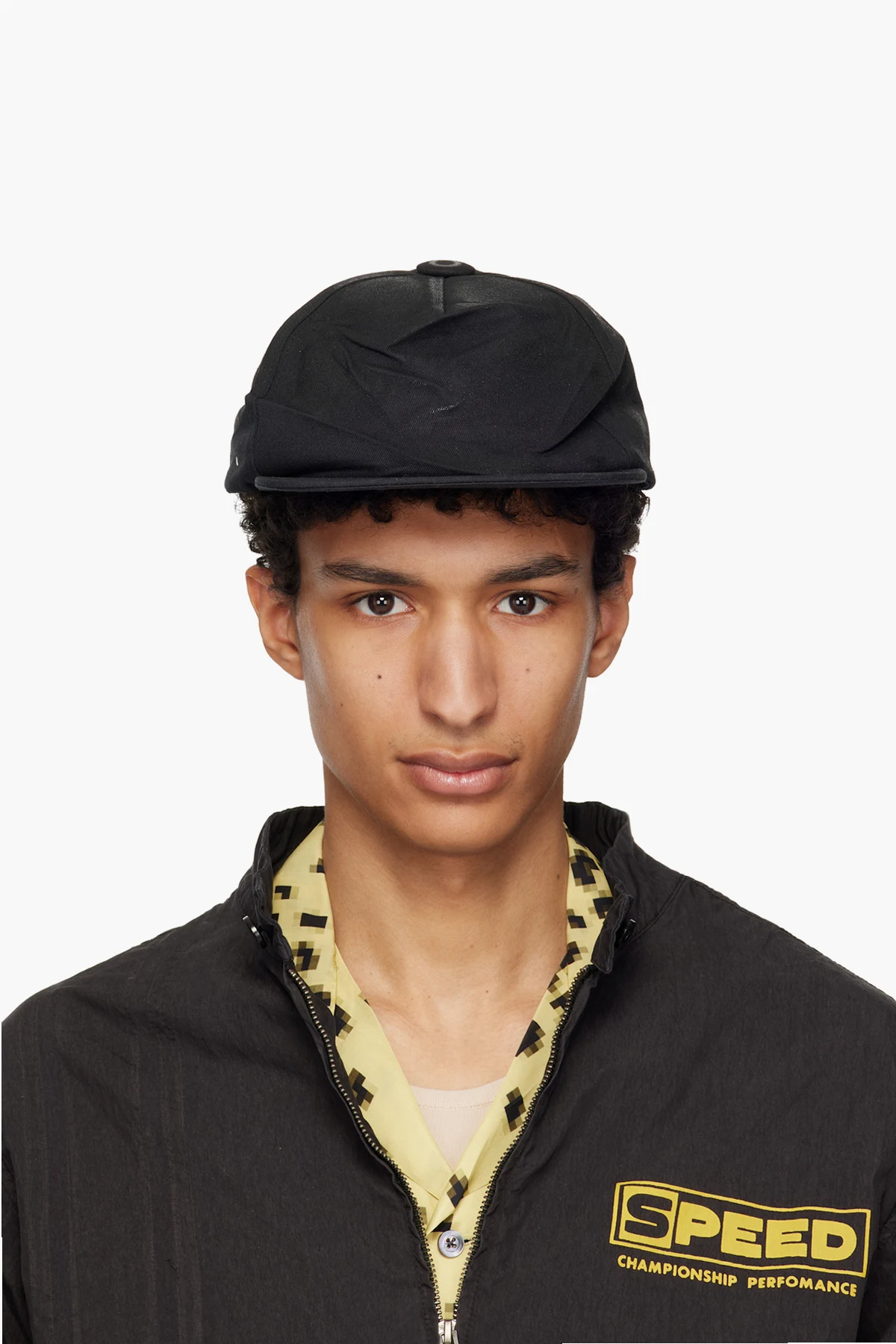 Black Coated Cotton Cap