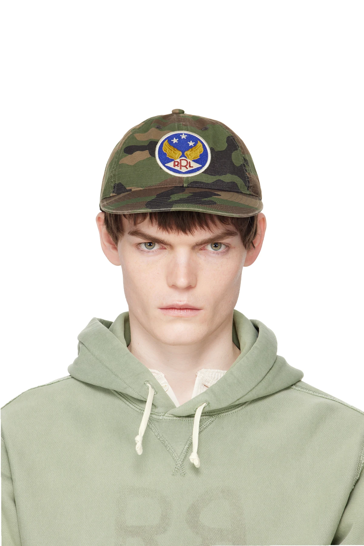 Khaki Winged-Logo Camo Ball Cap