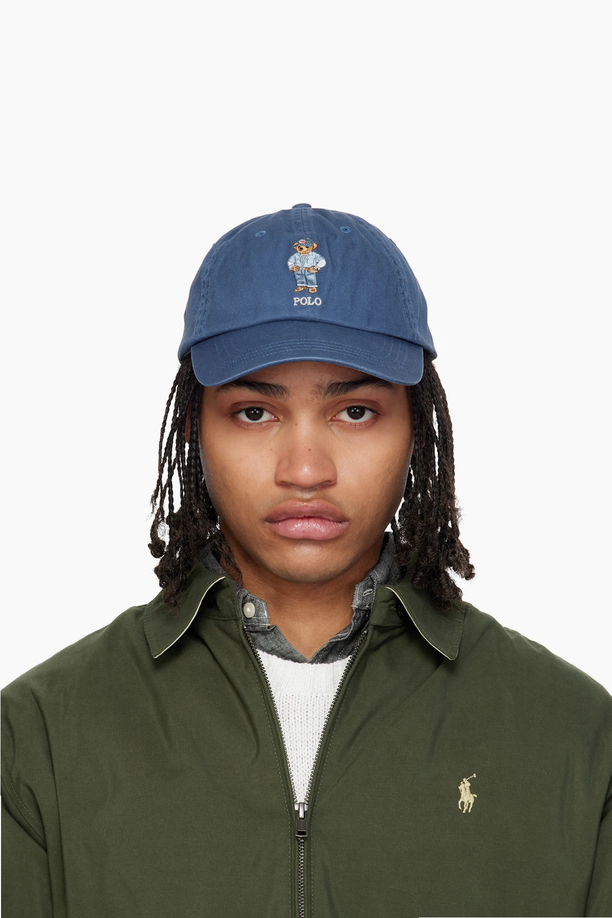 Blue 'Polo Bear' Twill Ball Cap