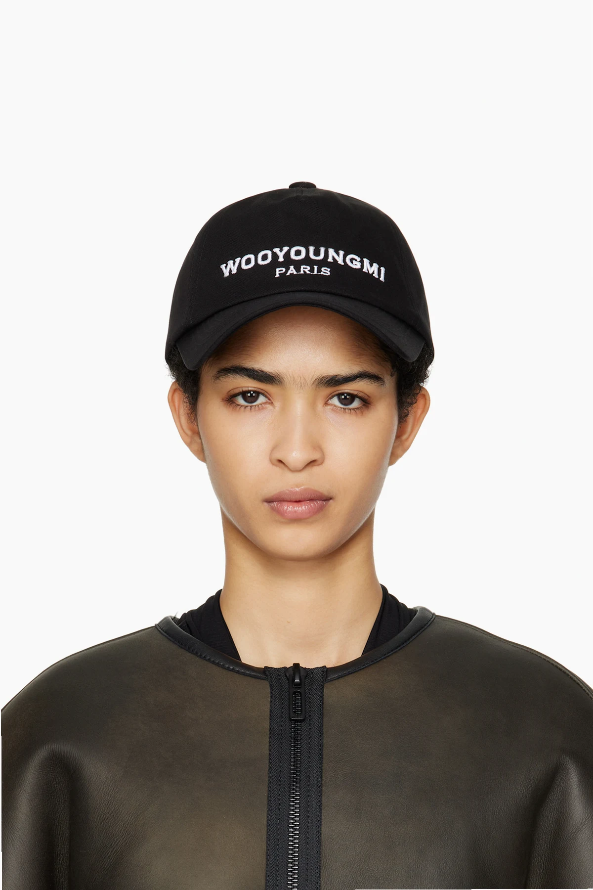 Black Embroidered Ball Cap