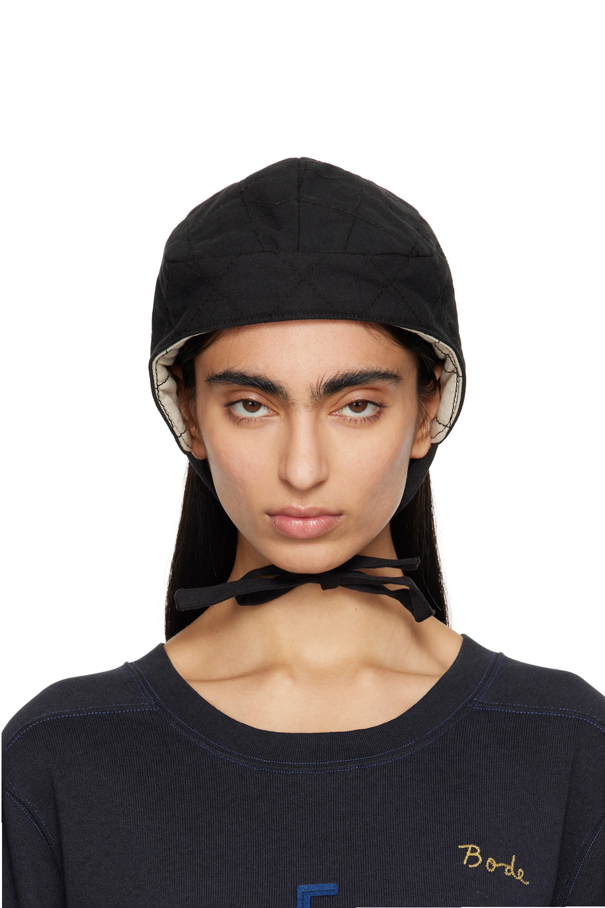 Black Bloomstein Quilted Cap