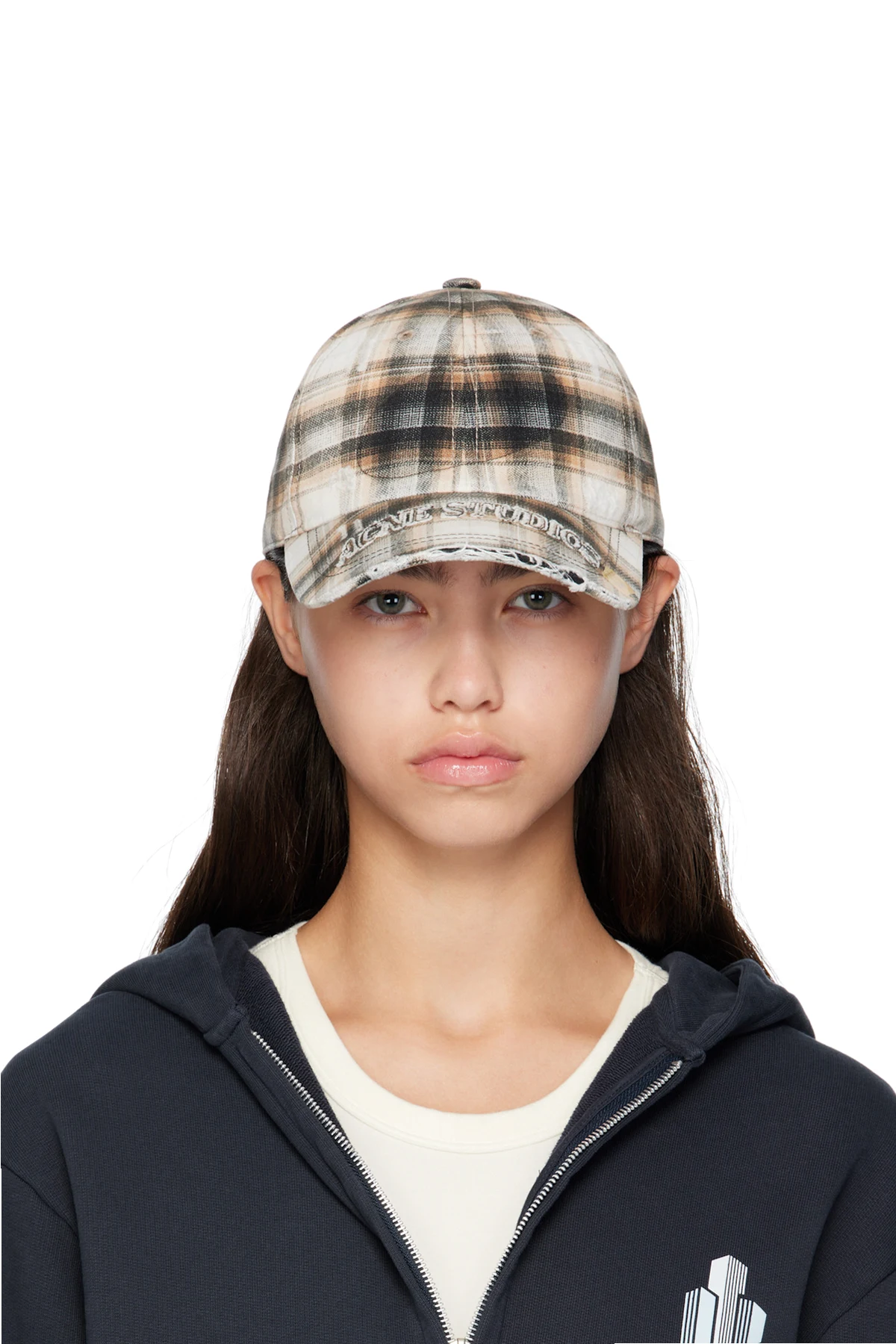 Multicolor Distressed Cap