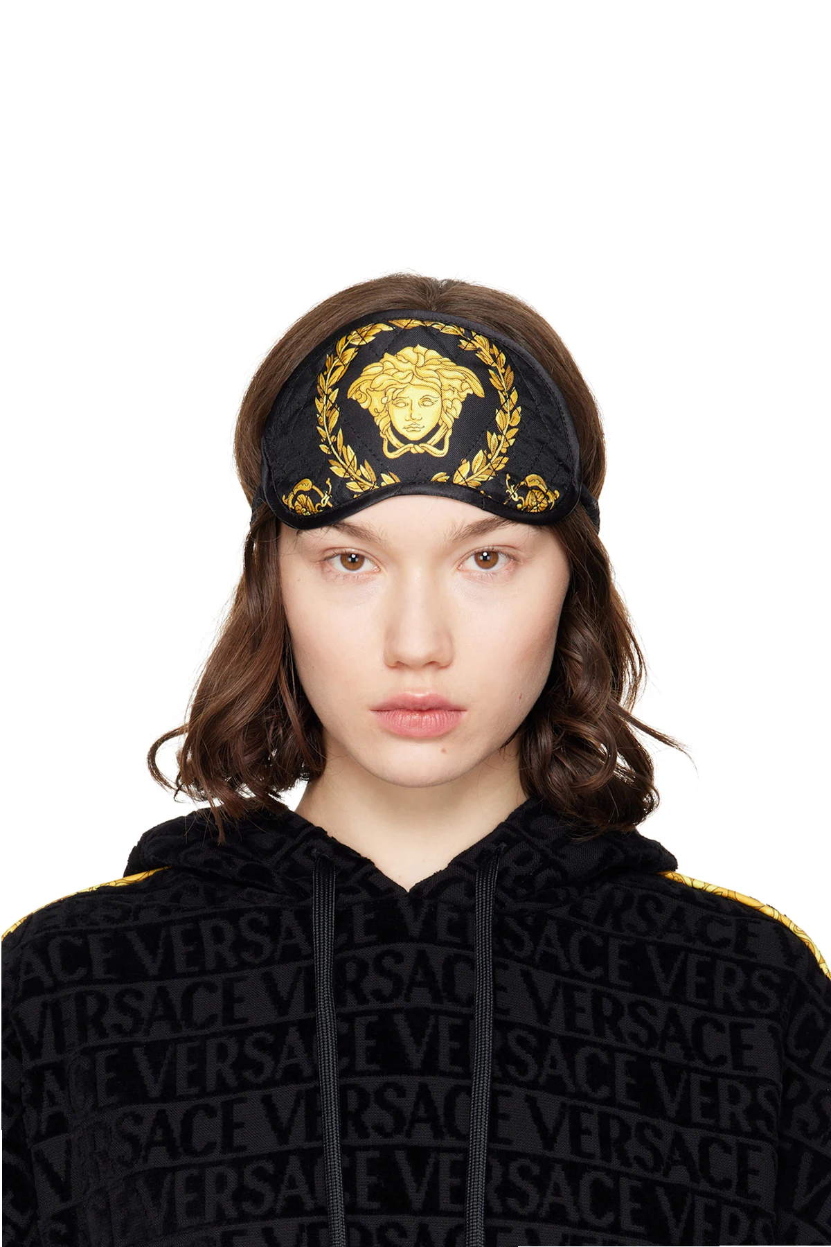 Black & Gold Crete de Fleur Sleep Mask