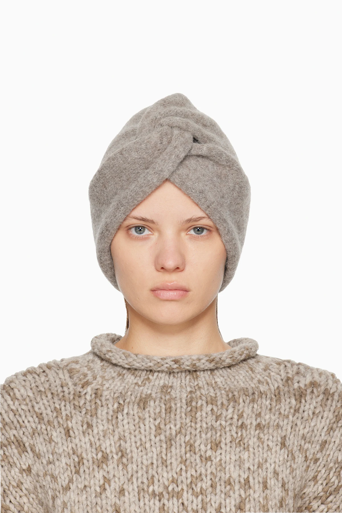 Taupe Knot Turban Headband