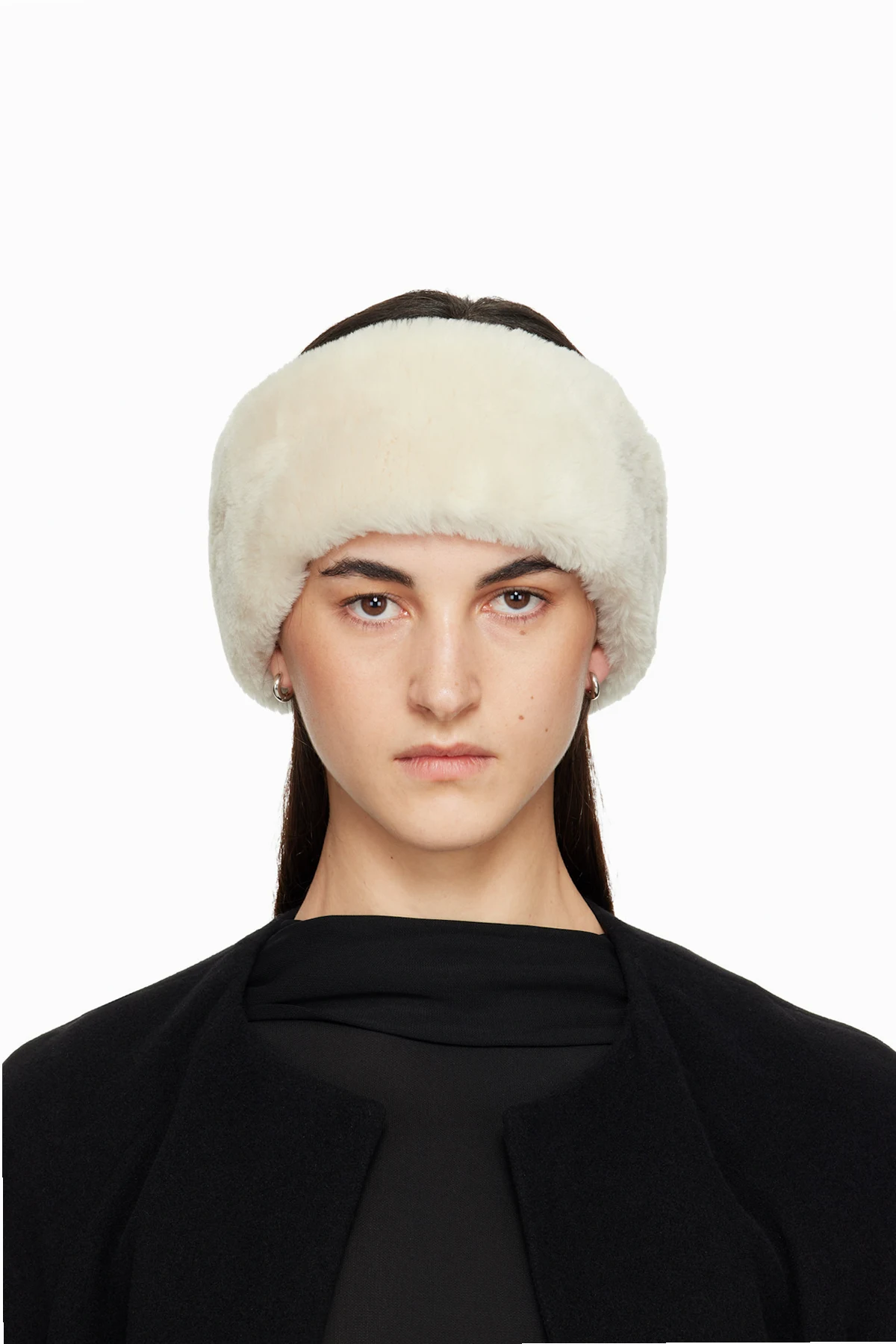 Off-White Double-Sided Shearling Headband