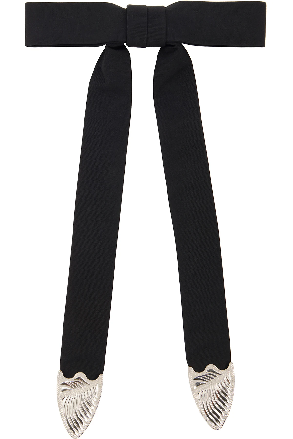 Black Ribbon Metal Tie