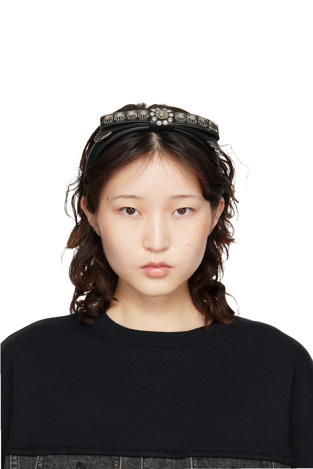 Black Metal Ribbon Headband