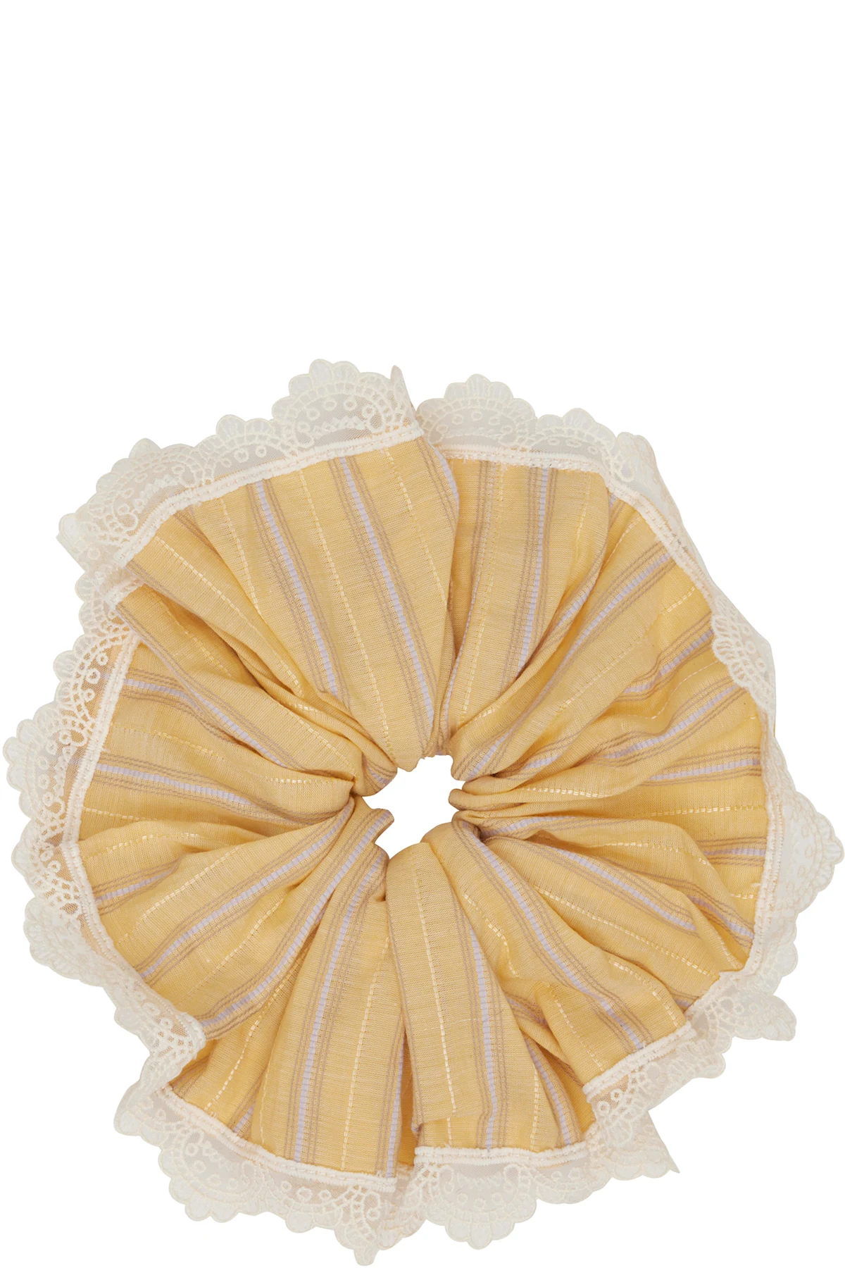Yellow Lace Scrunchie