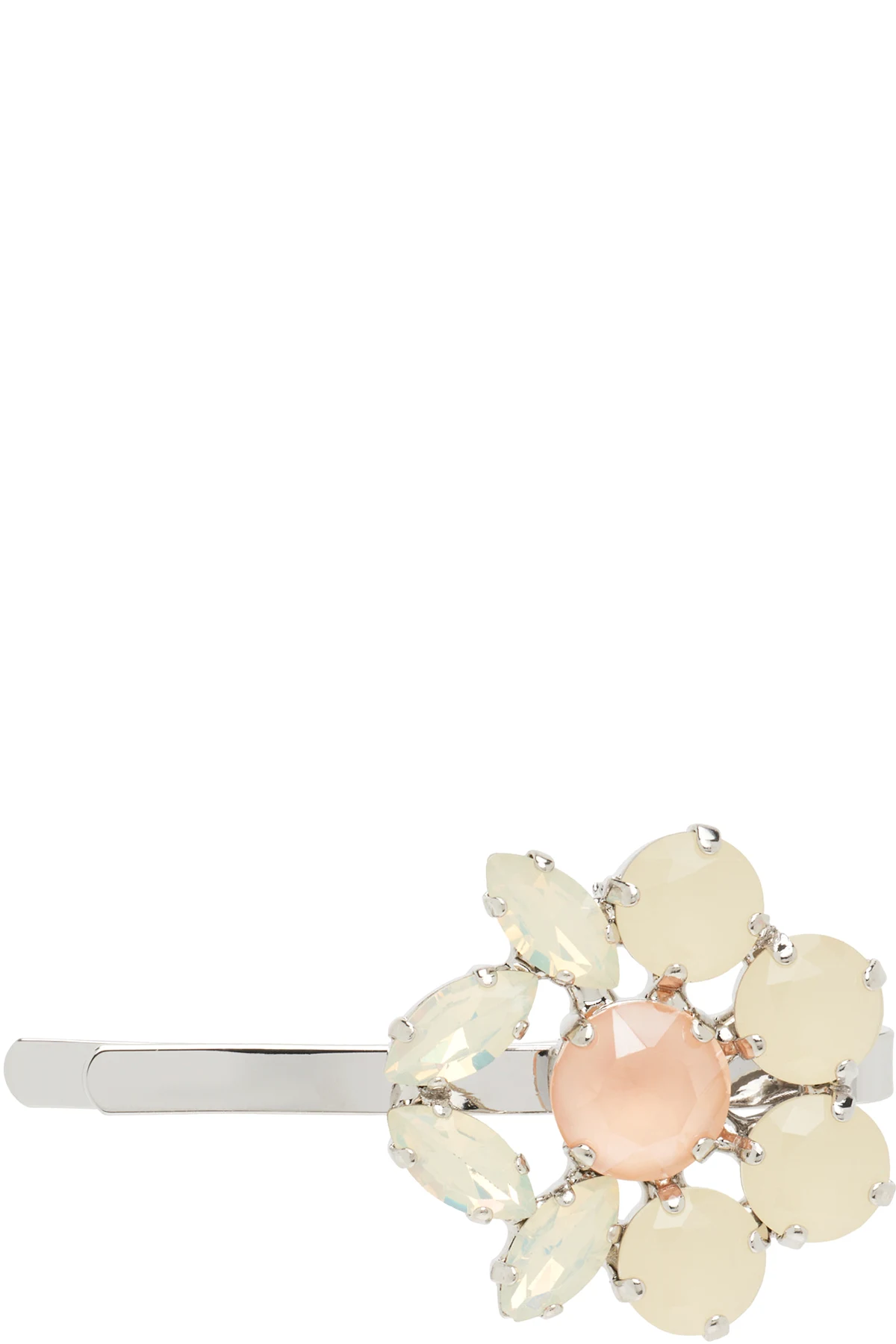 Silver Mini Heartbloom Hair Clip