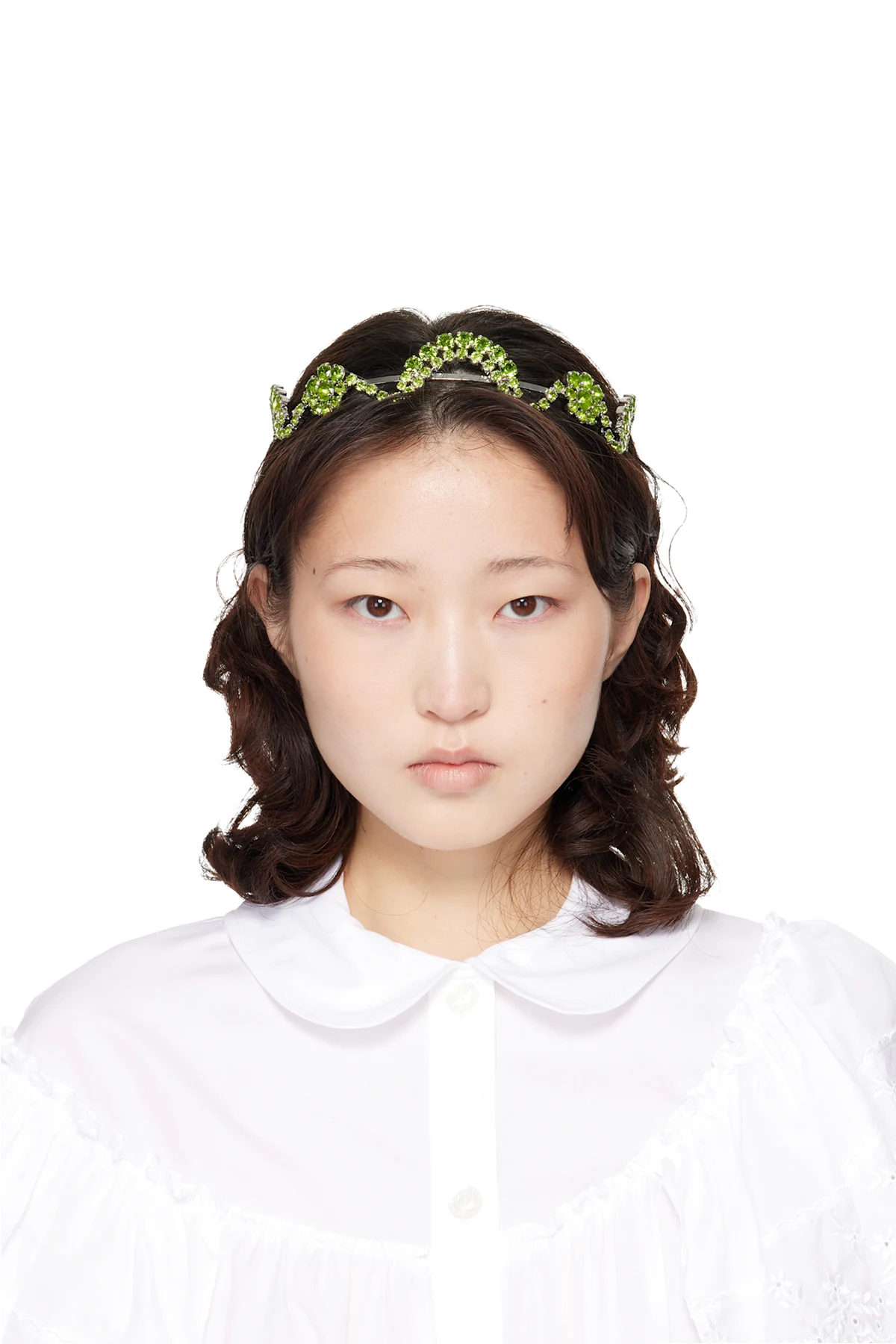 Silver Scalloped Sepal Headband