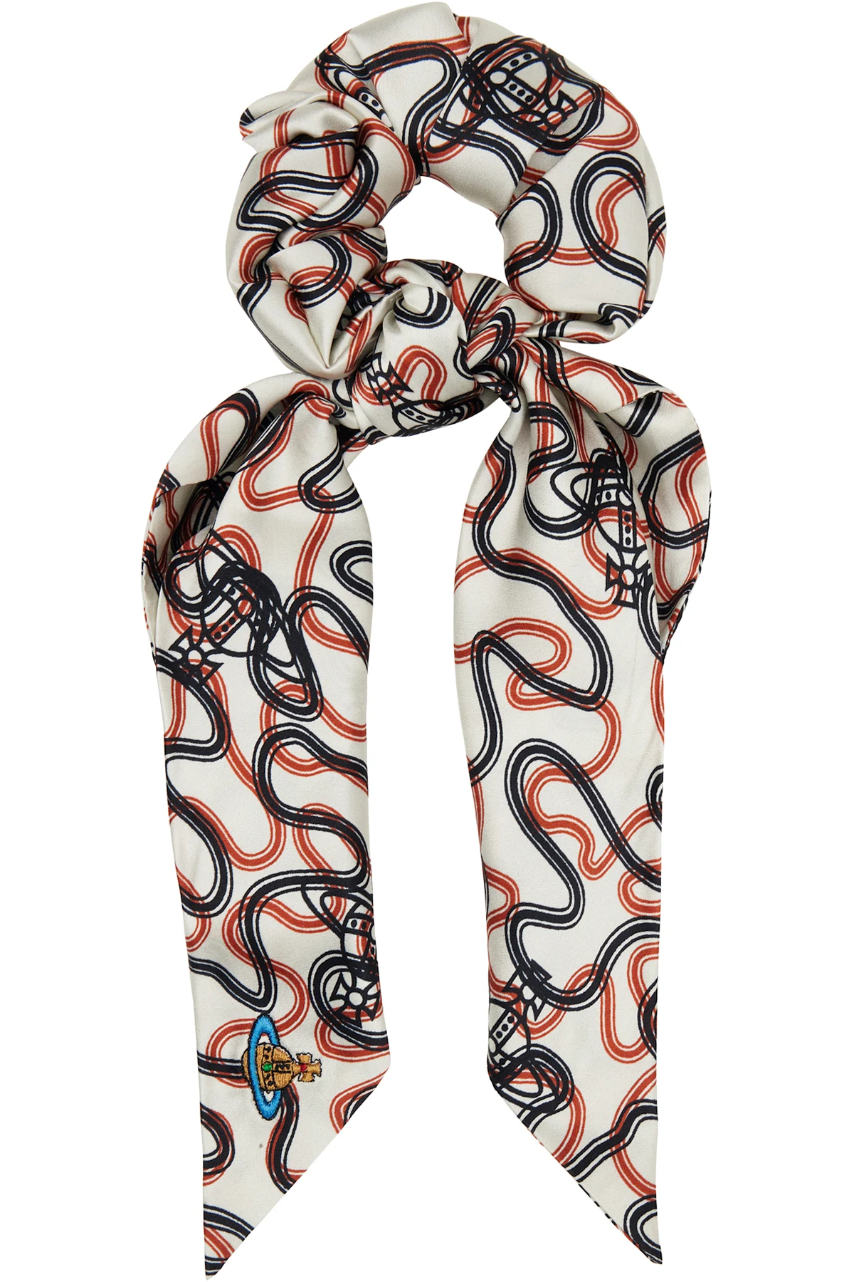 White Wiggle Large Scrunchie