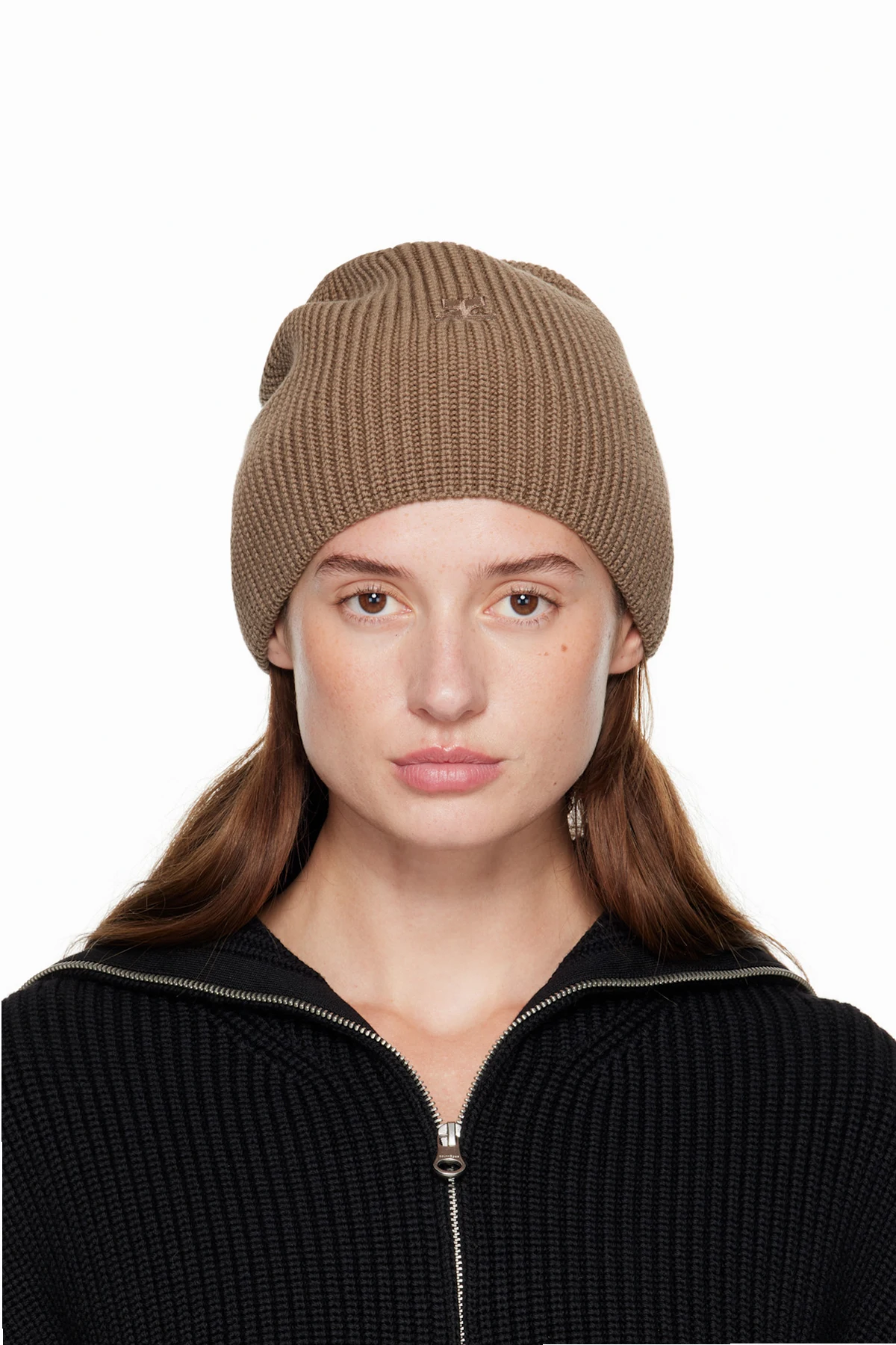 Taupe AC Light Wool Beanie