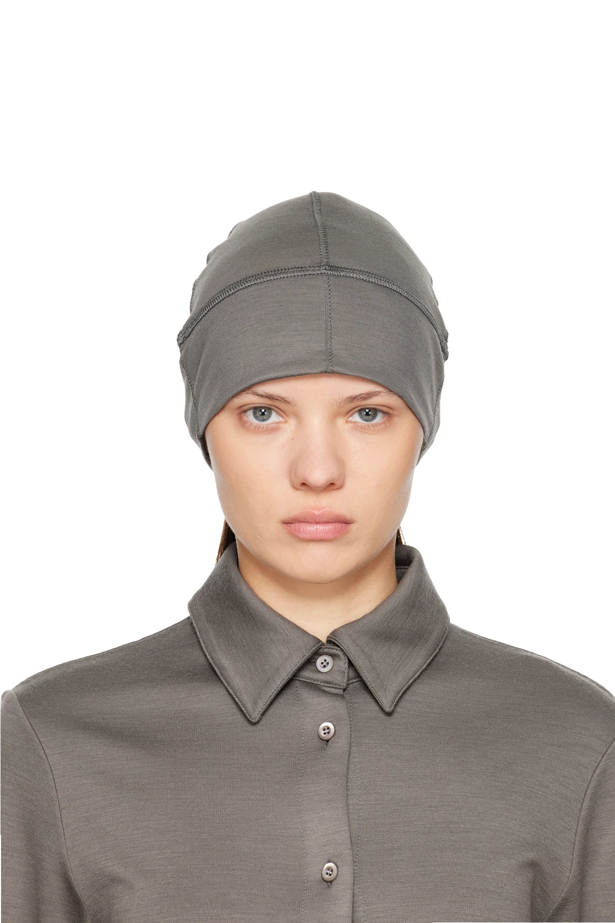 Gray Polar Jersey Beanie