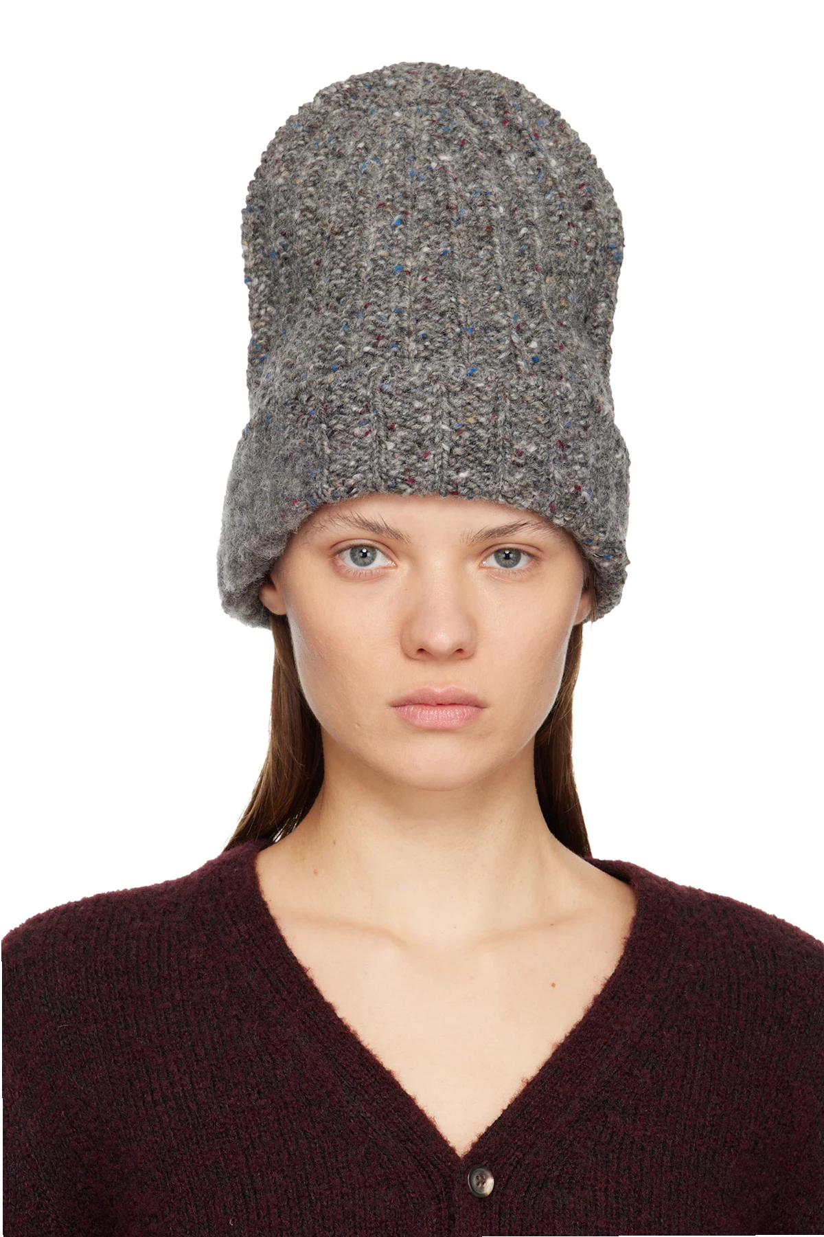 Gray XL Wool Beanie
