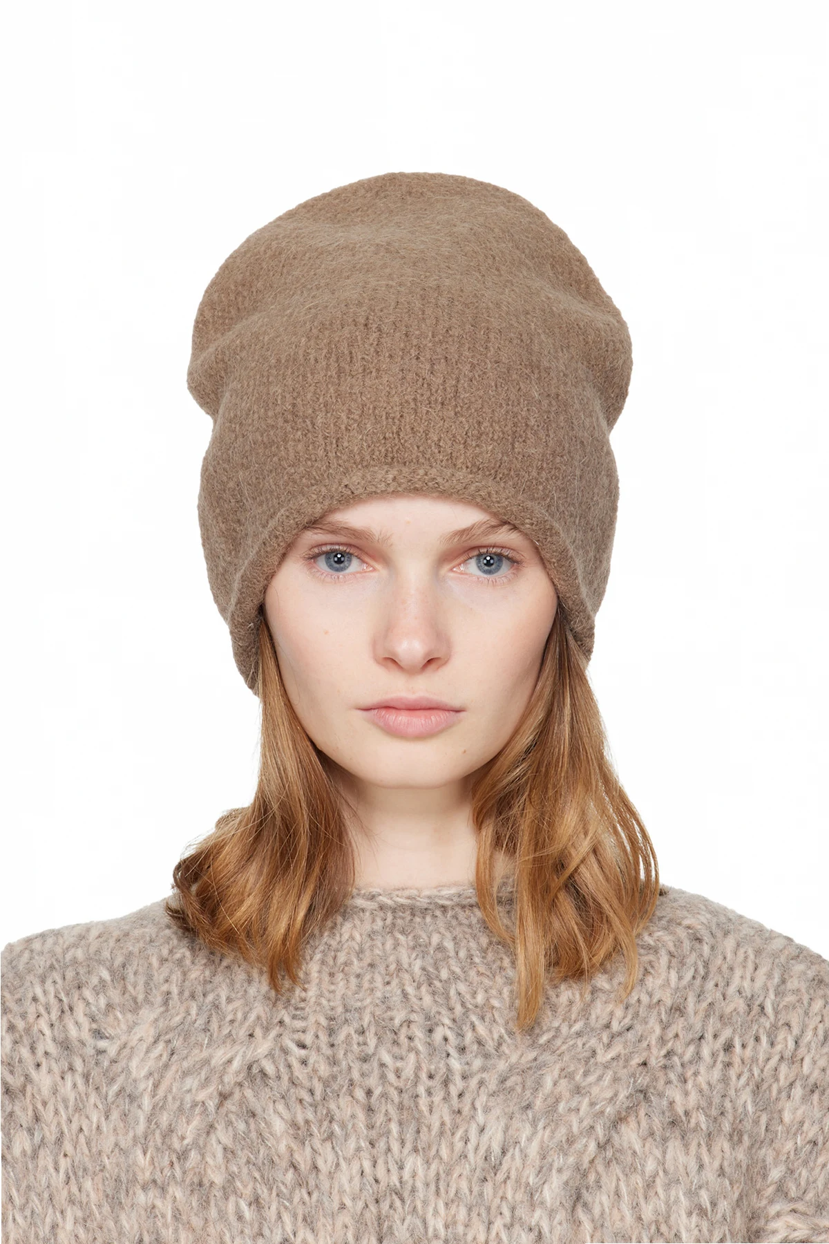 Taupe Crown Beanie