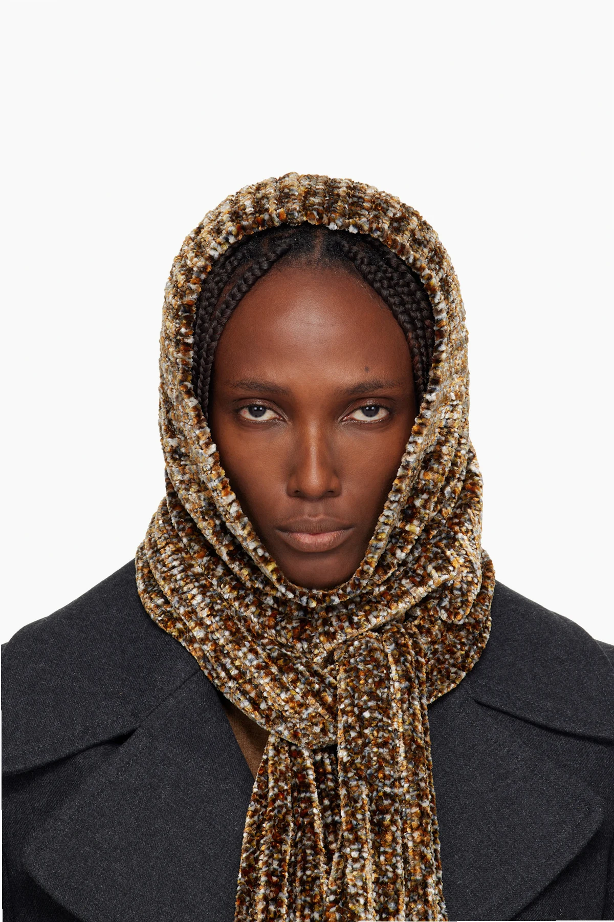 Brown Hooded Scarf