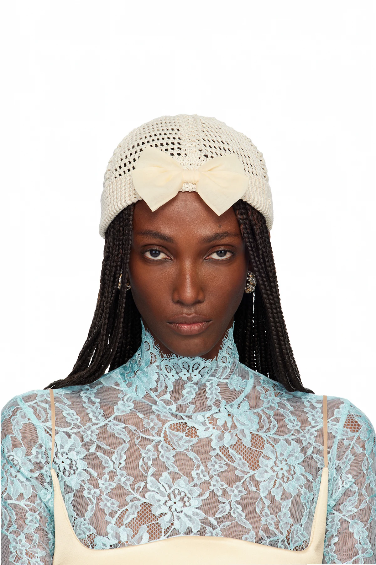 Off-White Cotton Beanie